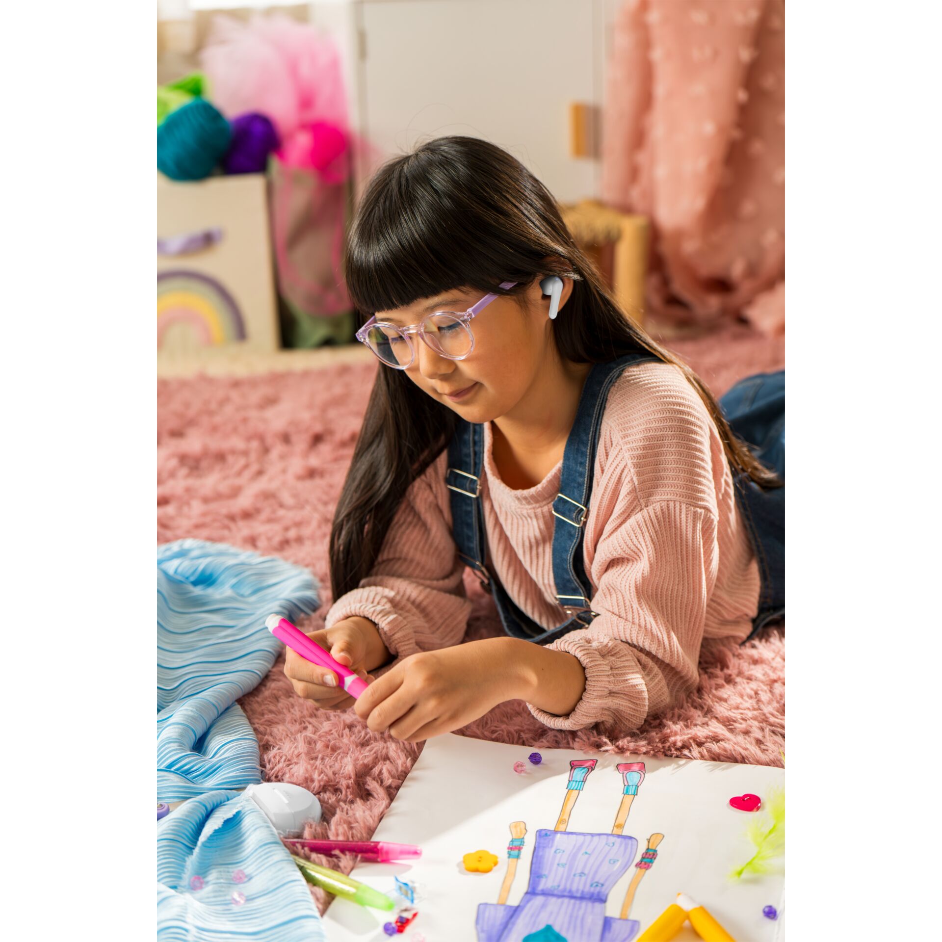 Person, Ohrhörer, Elektronik