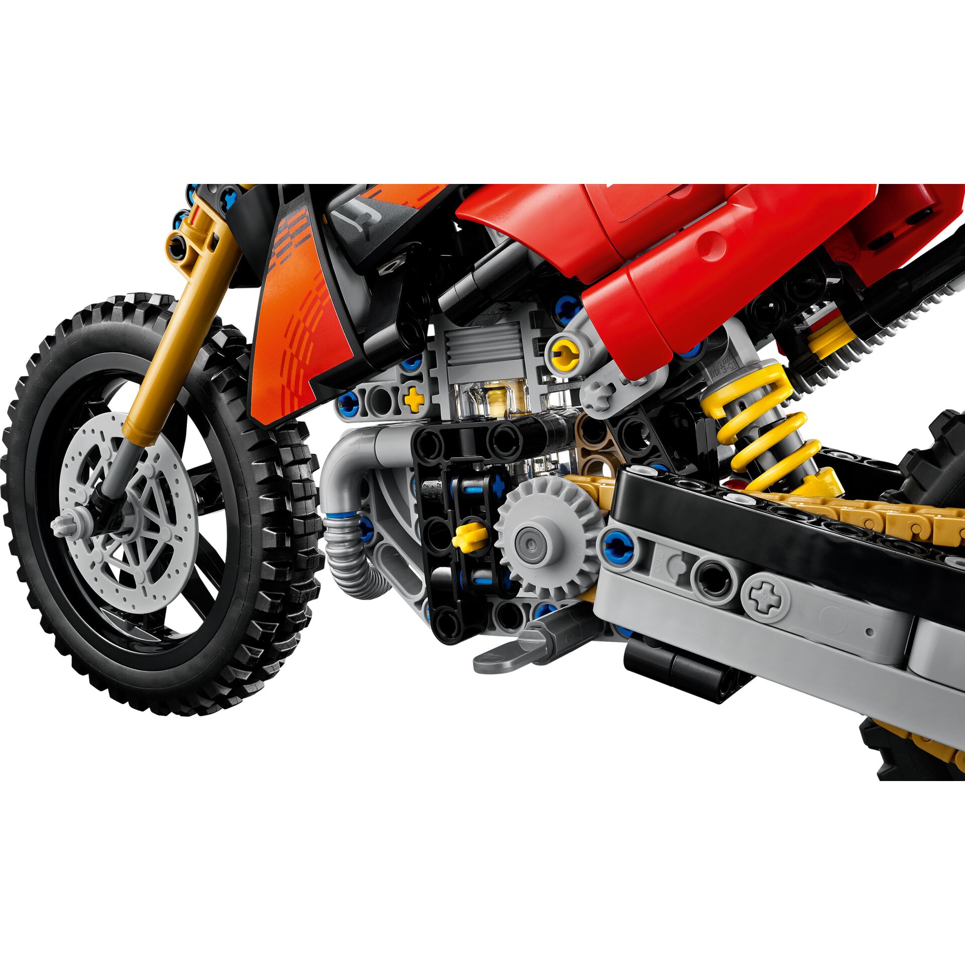 Motorrad, Fahrrad, Motor, Federung, Rot