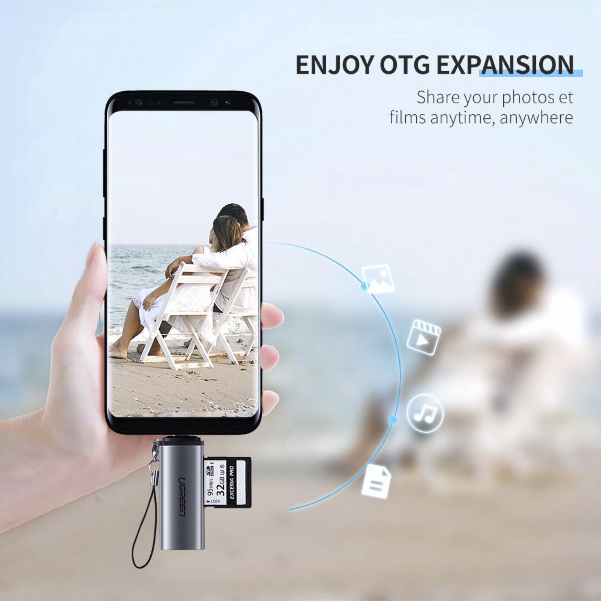 Photographie, Telefon, Handy, Strand, Person