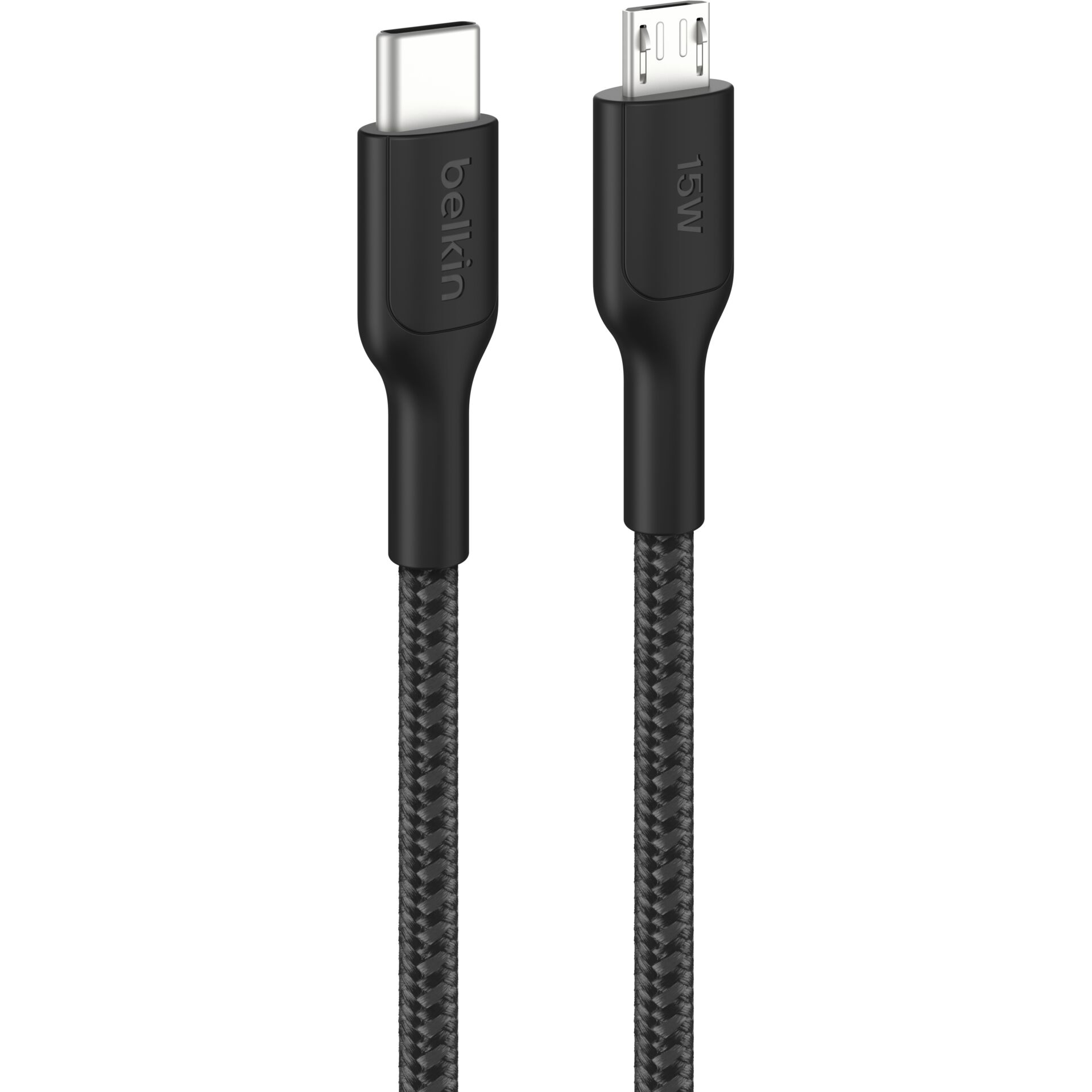 Belkin USB-C/Micro-USB Kabel  1m  geflochten, schwarz CAB026hq1MBK