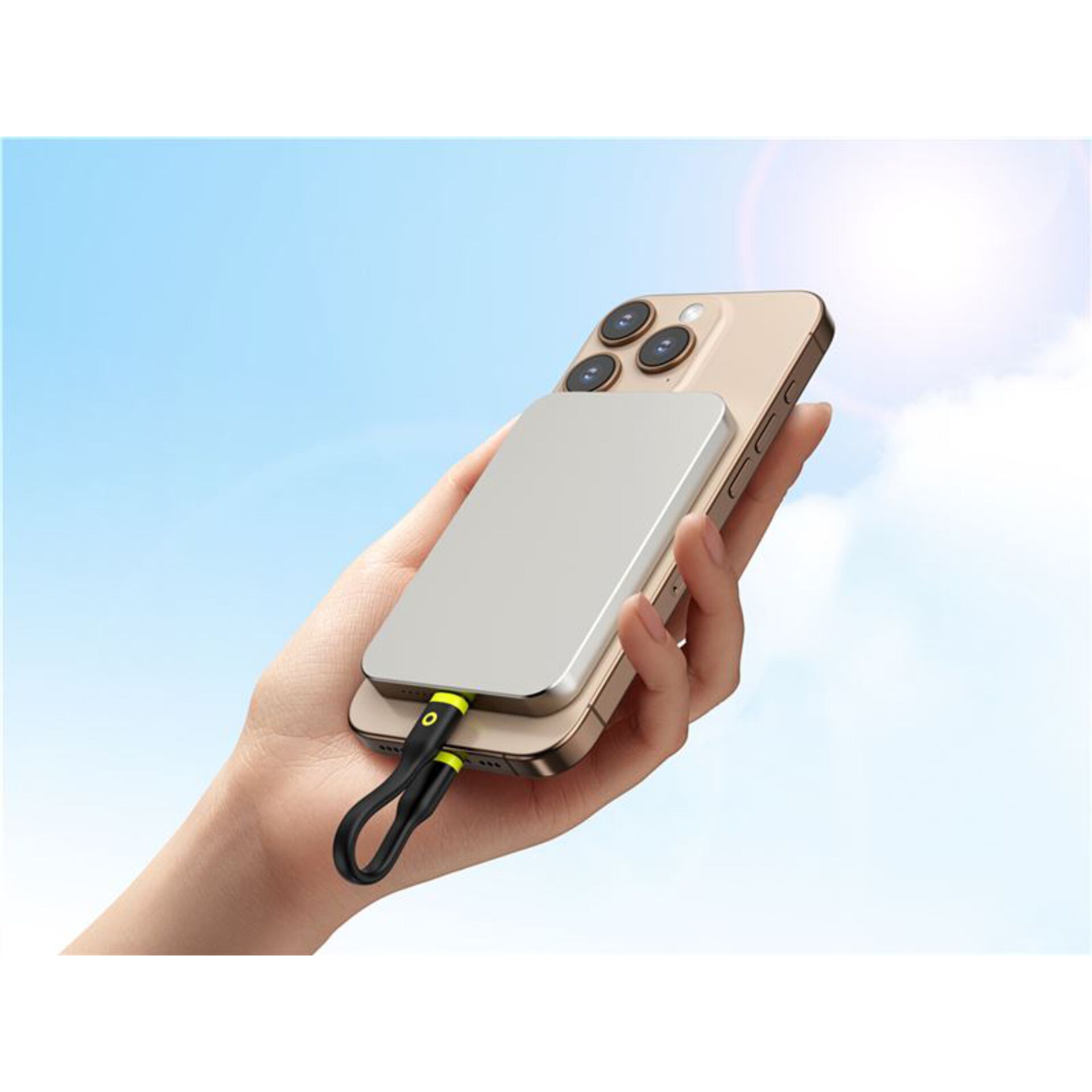 Phone, Ladegerät, MagSafe, Kabel enthalten, Gold