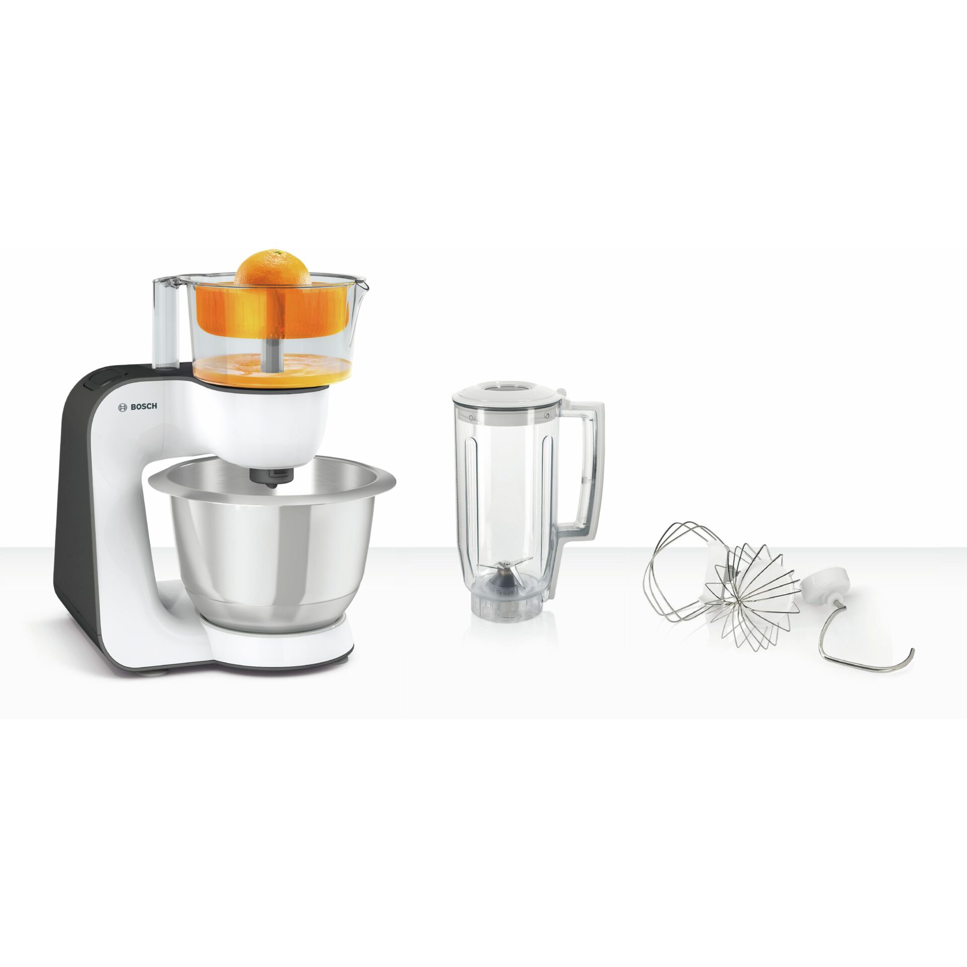 Küchenmaschine, Mixer, Schüssel, Zitruspresse, Becher