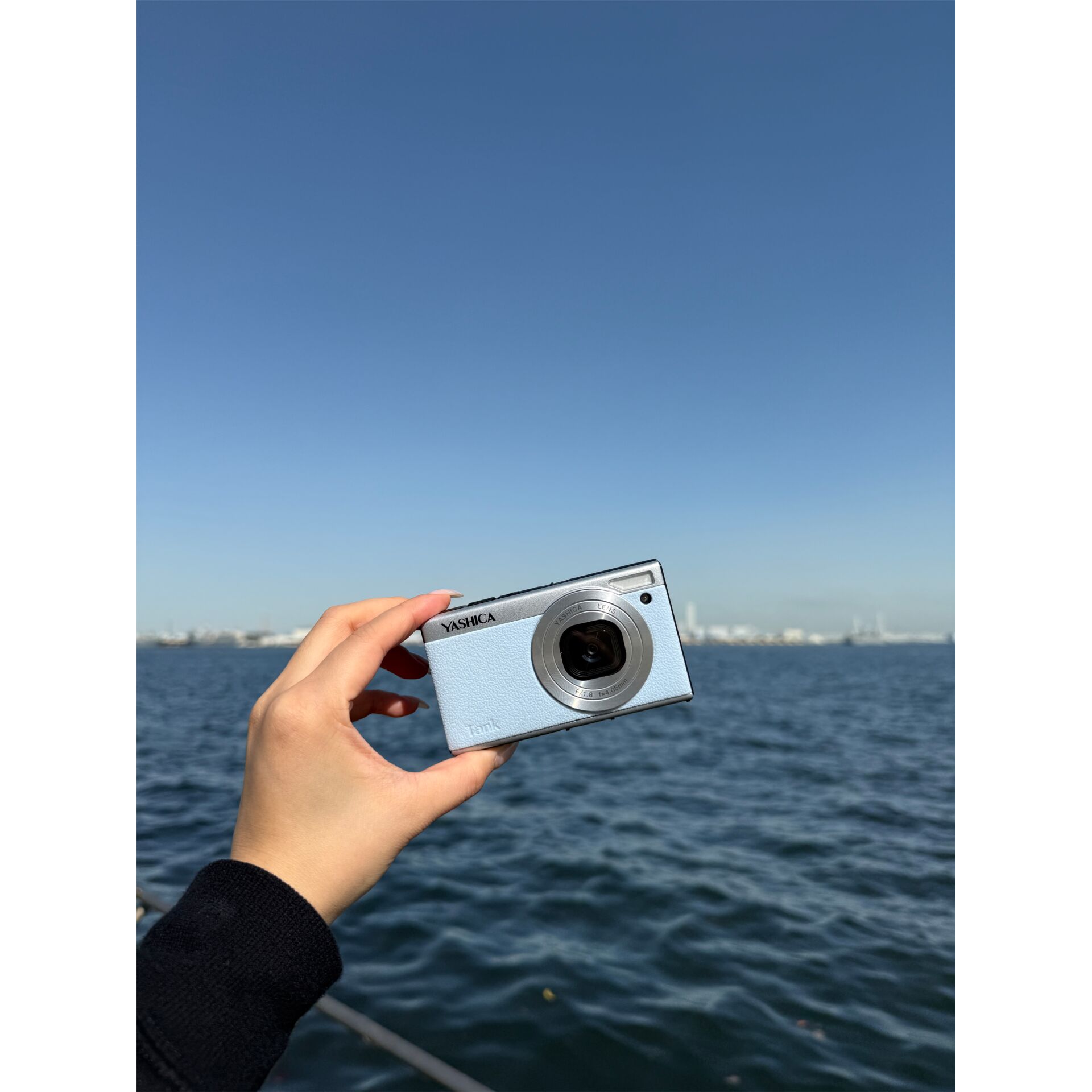 Kamera, Kompaktkamera, Digitalkamera, Blaue Kamera, Küstenaufnahme
