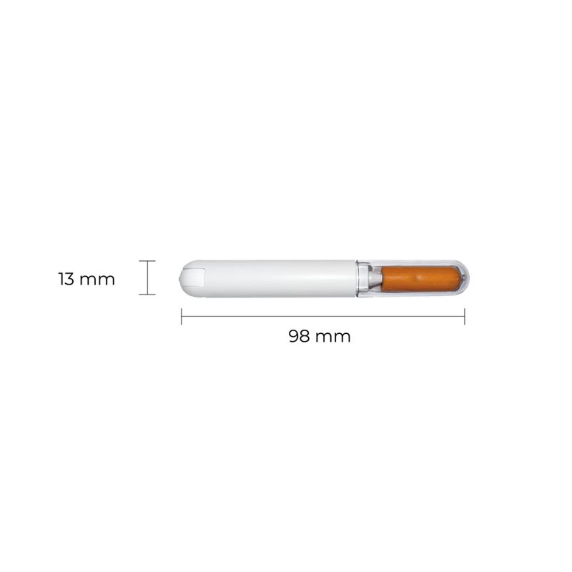 Stift, Marker, Kappe, Orange, Abmessungen 98x13mm