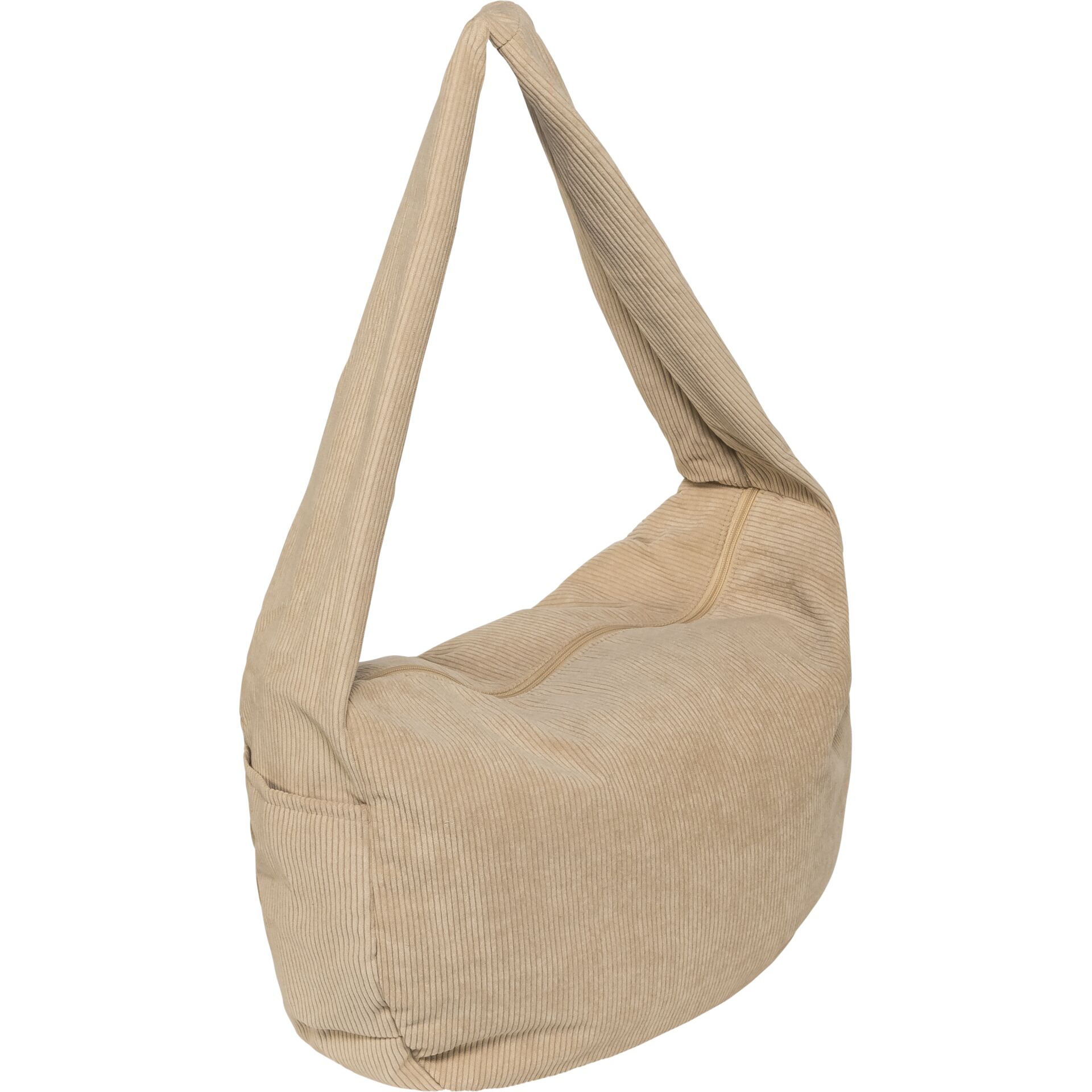 Tasche, Schultertasche, Corduroy, Beige, Große Kapazität