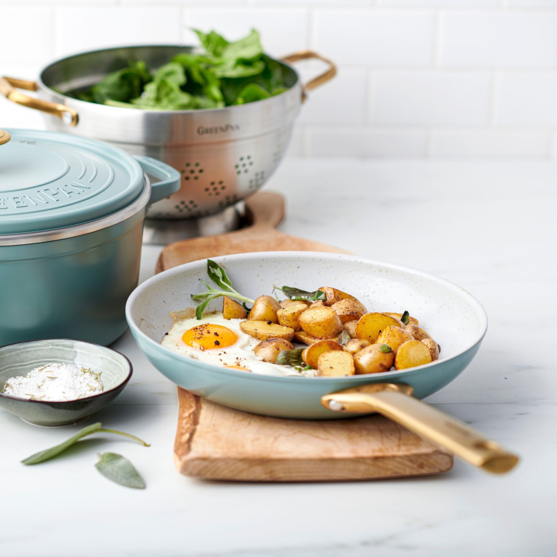 Kochtopf, Kochgeschirr, Präsentation des Essens