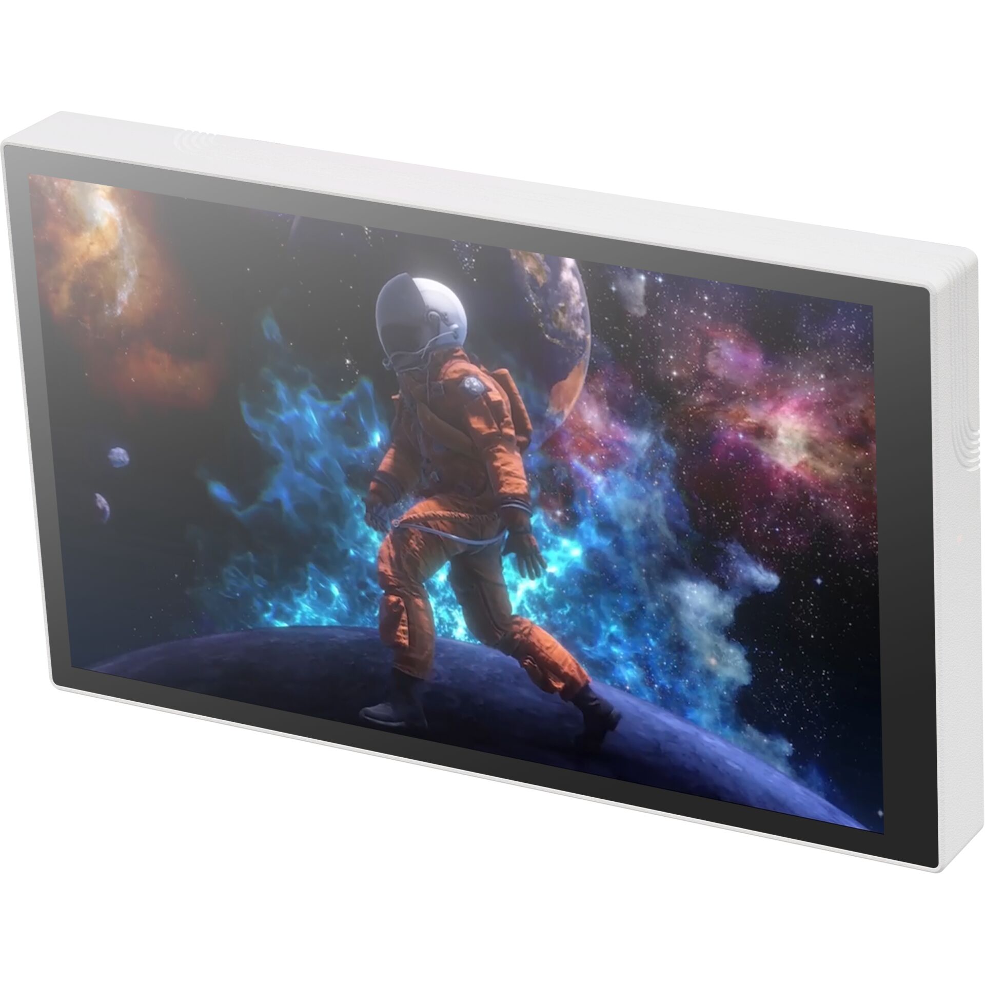 Weltraum, Astronaut, Orangene Anzug, Tablet, Display