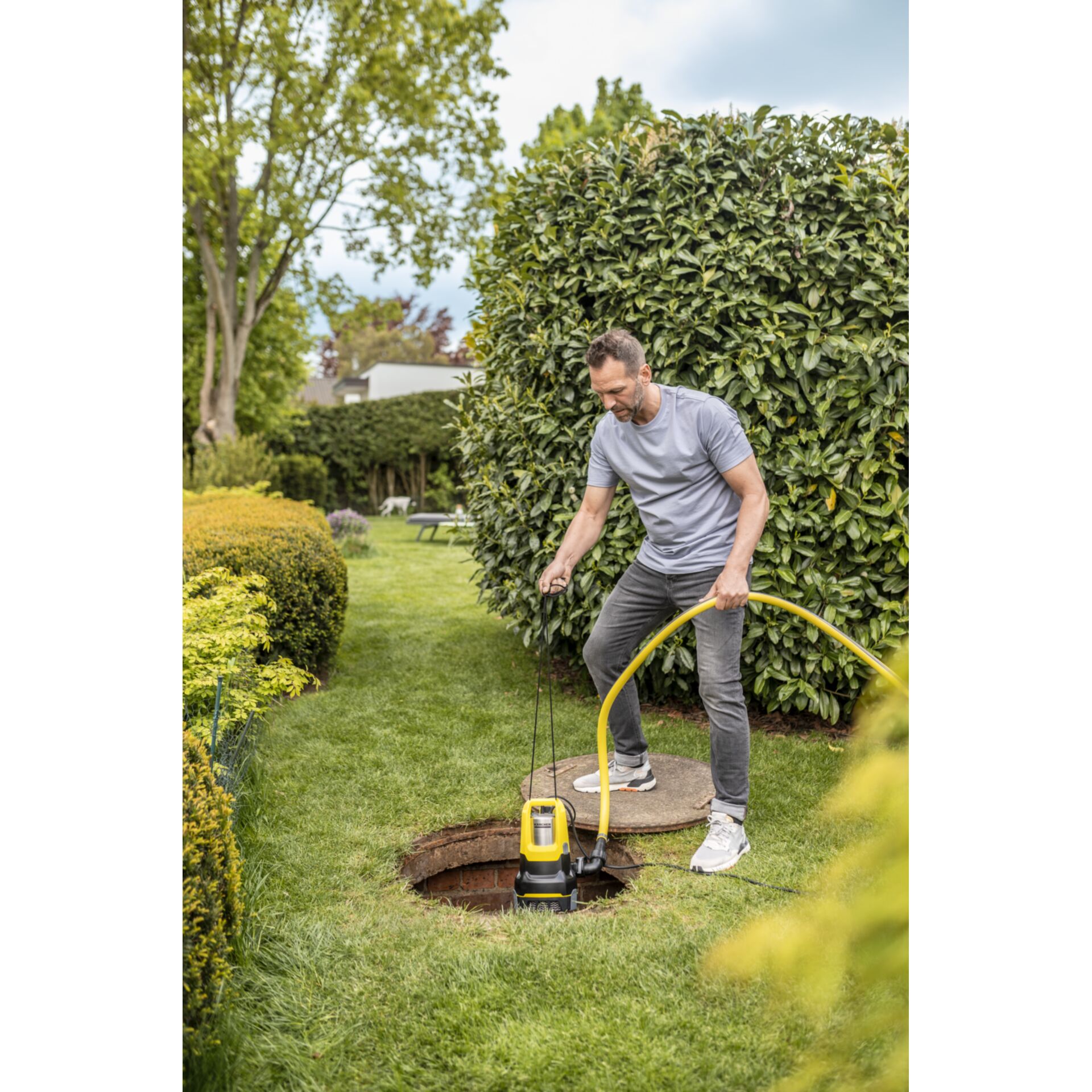 Gras, Rasen, Erwachsener, Mann, Person