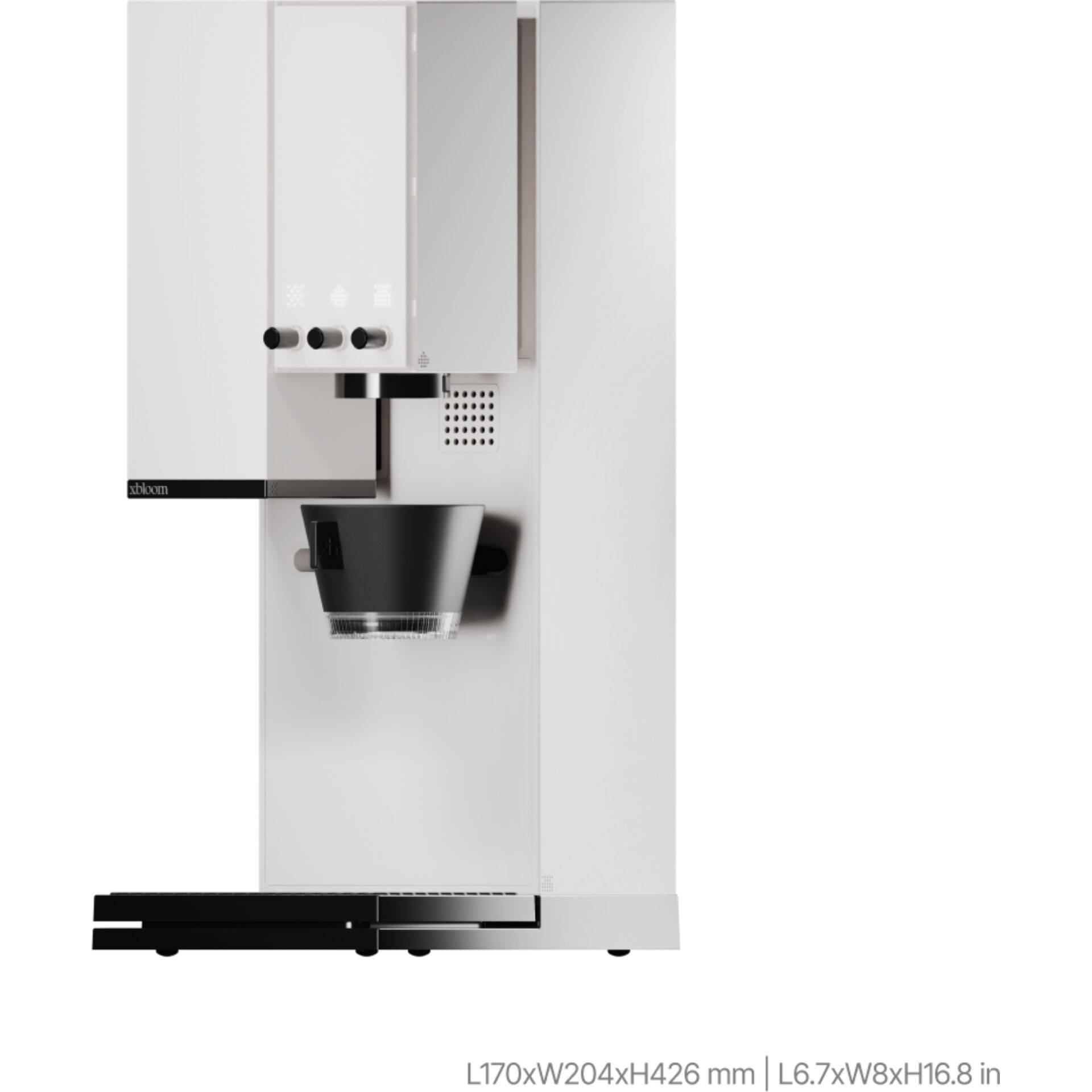 Kaffeemaschine, Standgerät, Wasserverbund, Weiß, Maßangaben