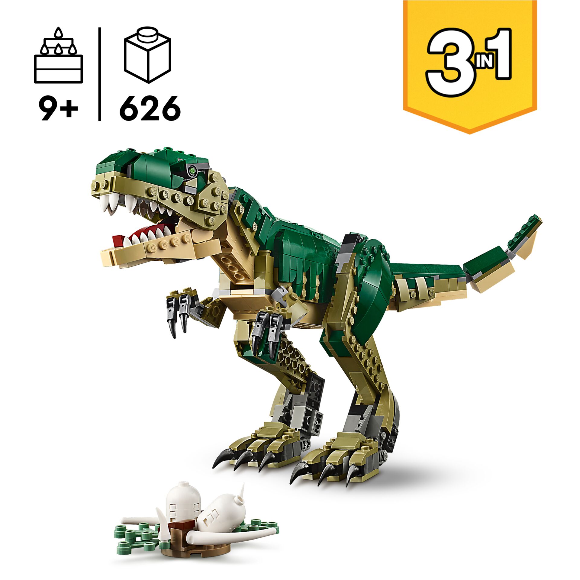 T-Rex, Dinosaurier, Bausatz, Lego, 3-in-1