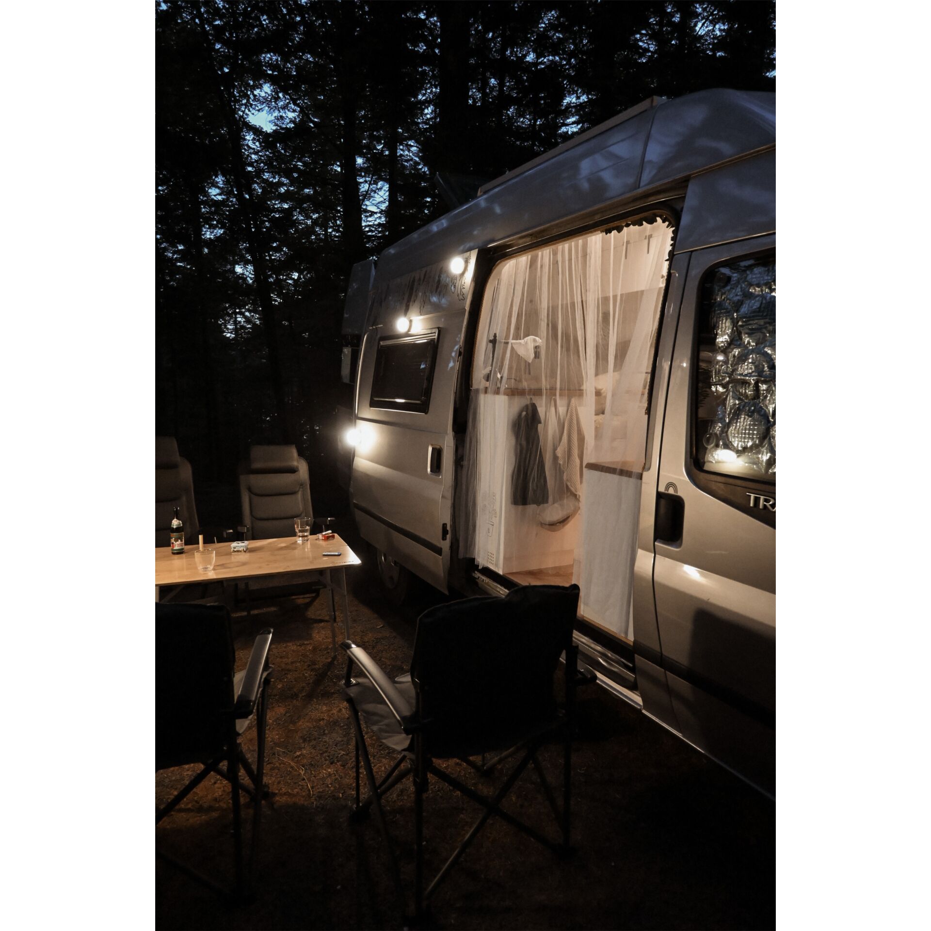 Wohnwagen, Lieferwagen, Fahrzeug, Stuhl, Mobiliar