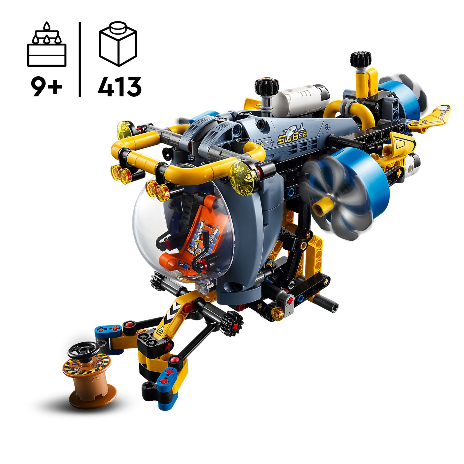 LEGO, Hovercraft, Propeller, Gelb, Blau