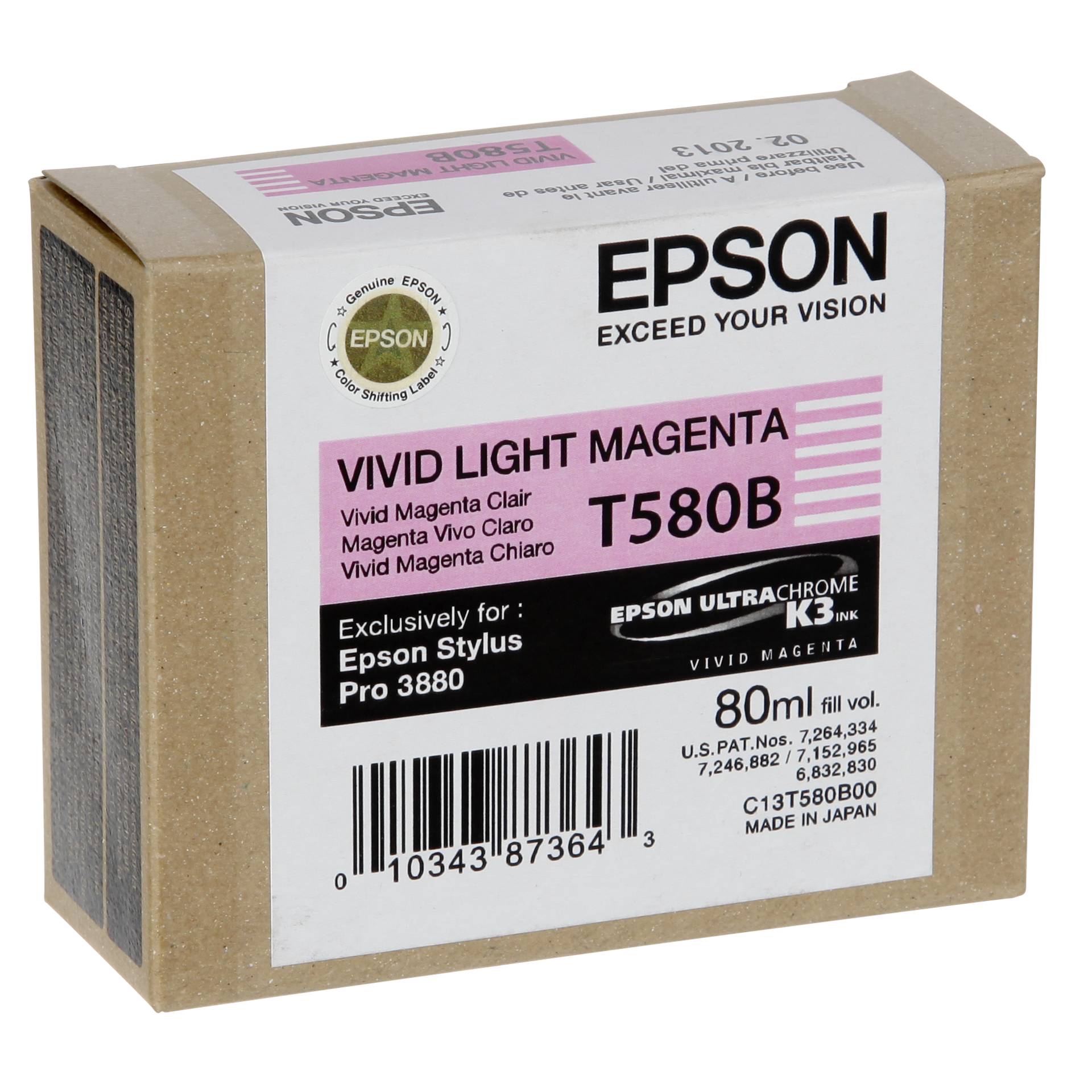 Epson Tintenpatrone vivid light  magenta T 580 80 ml       T 580B