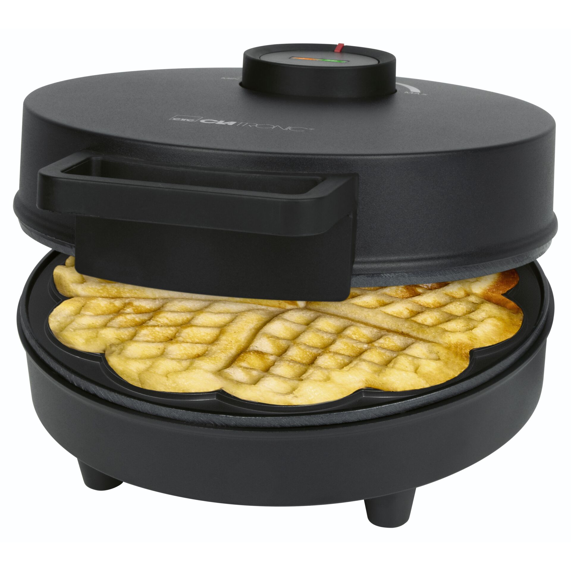 Waffeleisen, Waffelautomat, Antihaft, Rund, Kompakt
