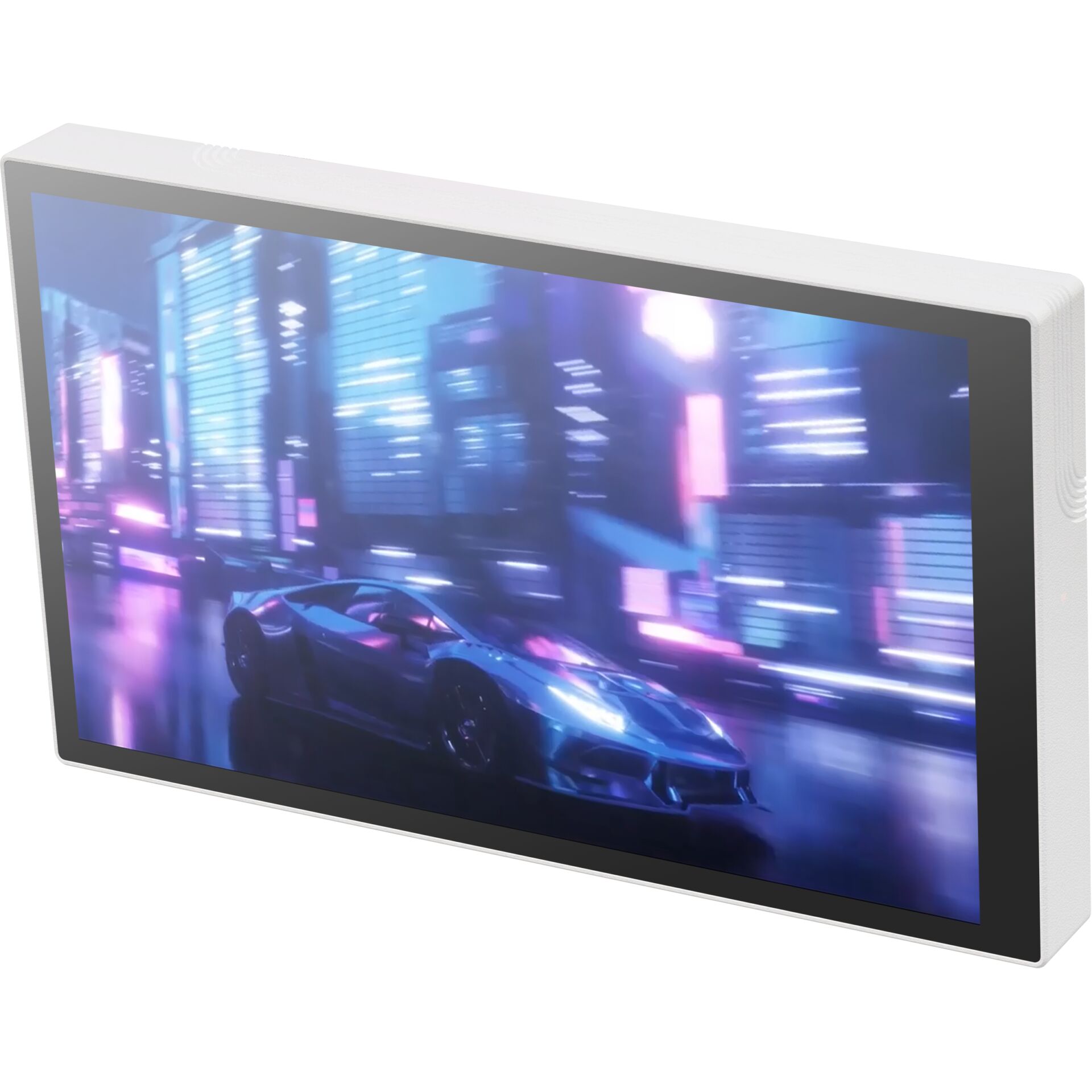 LED-Display, Digital Screen, Auto Grafik, Neon Stadt, Schmaler Rahmen