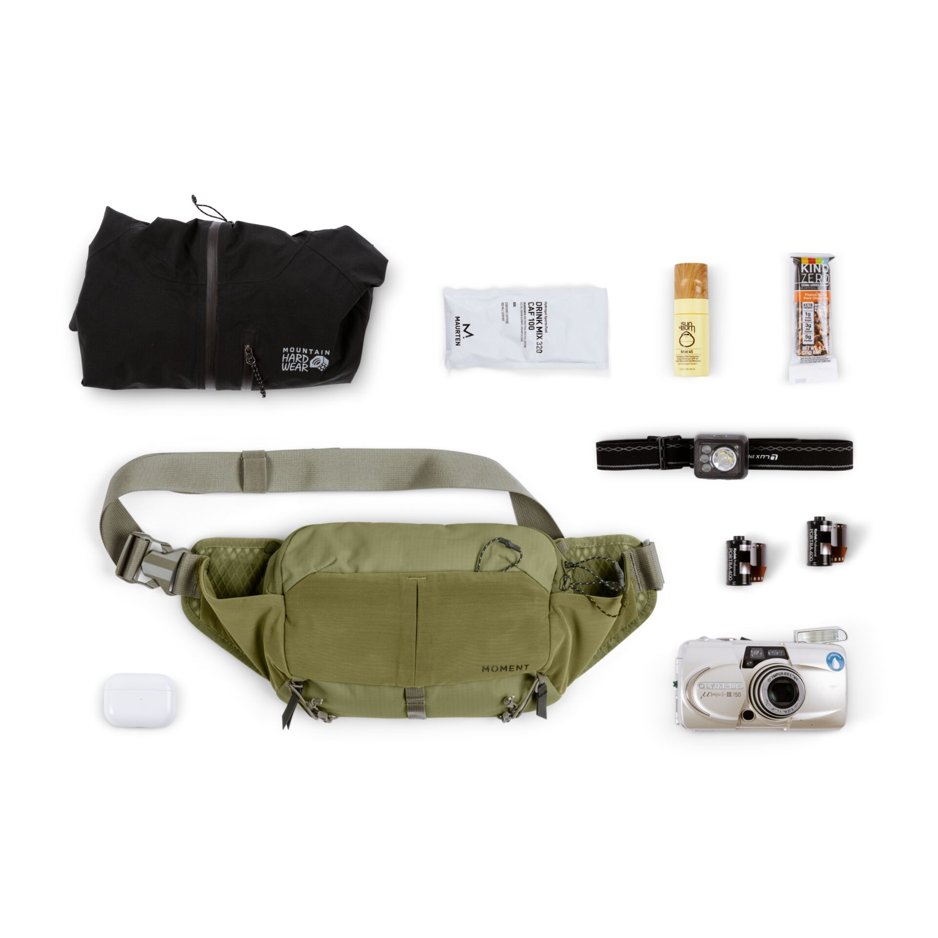 Hiking belt bag, Olivgrün, Reisebeutel, Kameratasche, Kleinpackung Zubehör