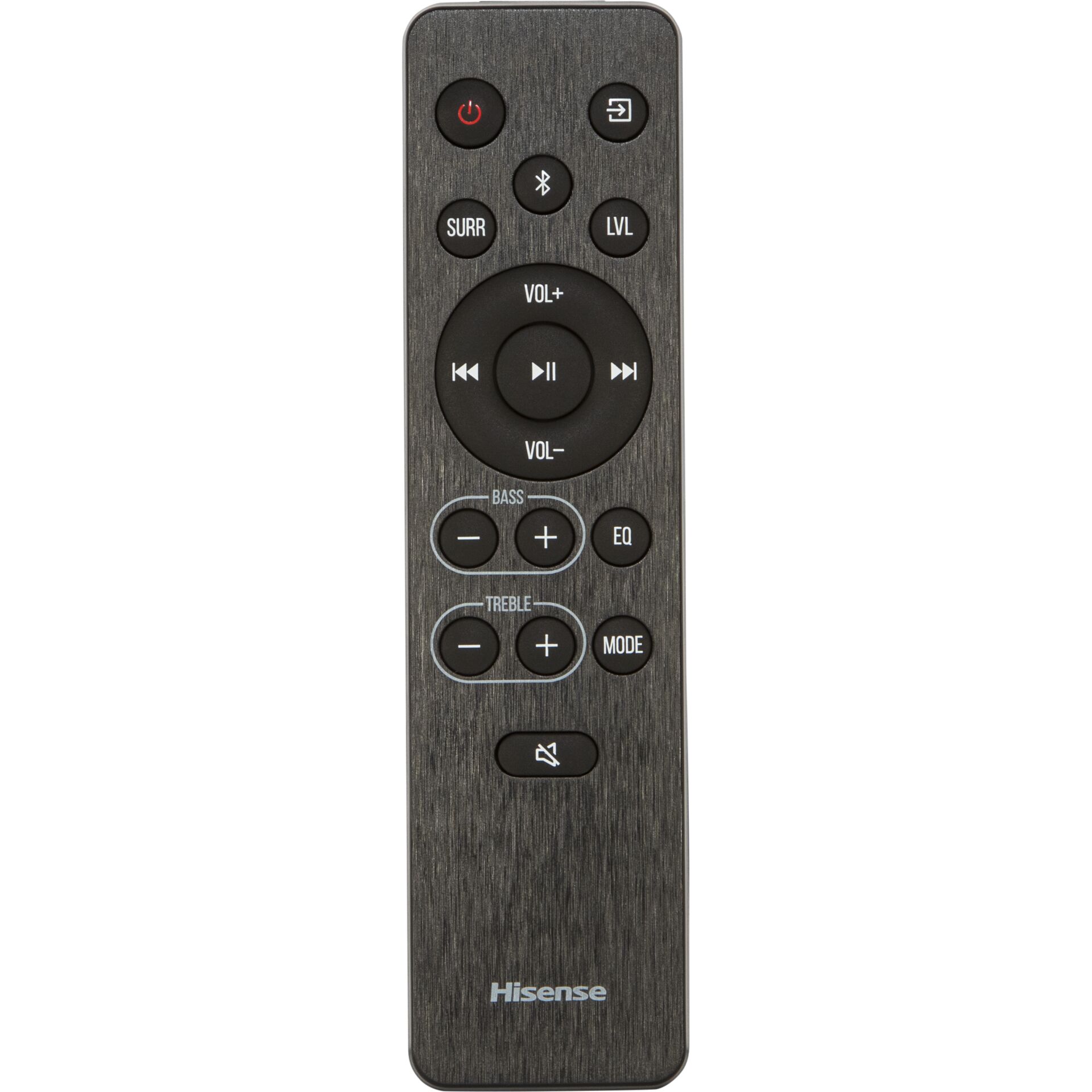 Fernbedienung, Bluetooth, Volumenregler, Bass, Treble