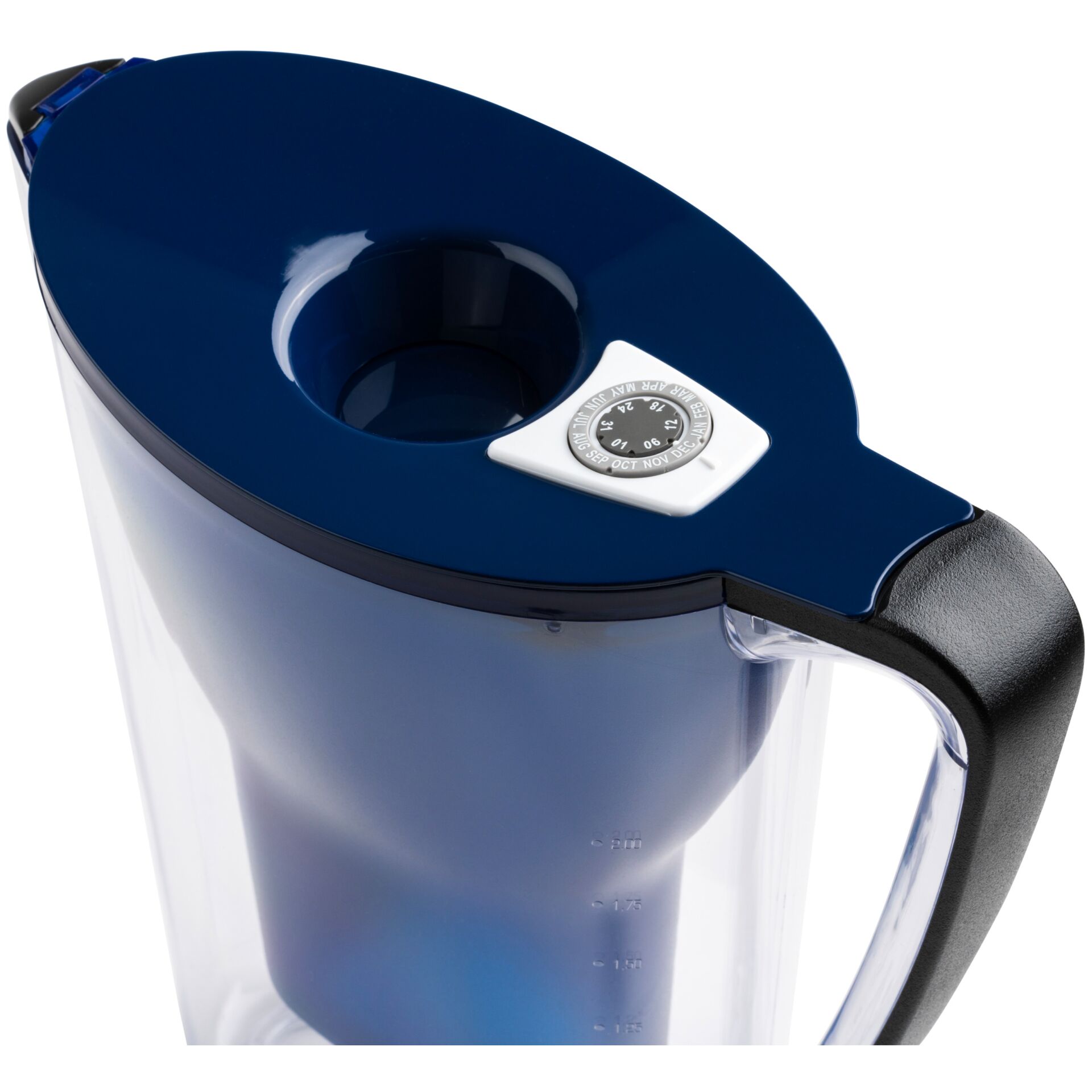 Wasserkanne, Spitzendeckel, Trinkflasche, Transparente Kanne, Drehknopf