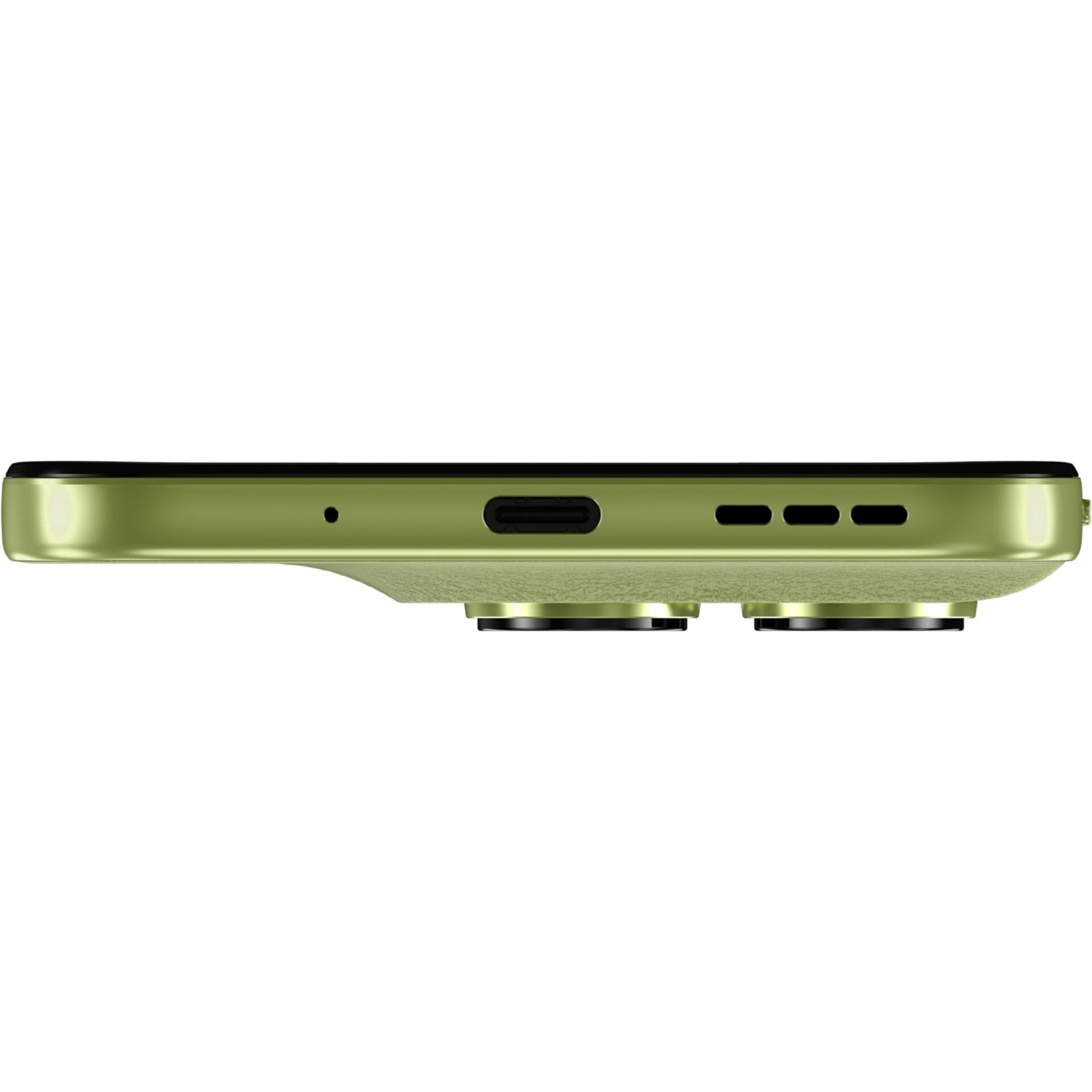 usb-c, lautsprechergrill?, aufladeport, unterkante des phones, grüner farbton