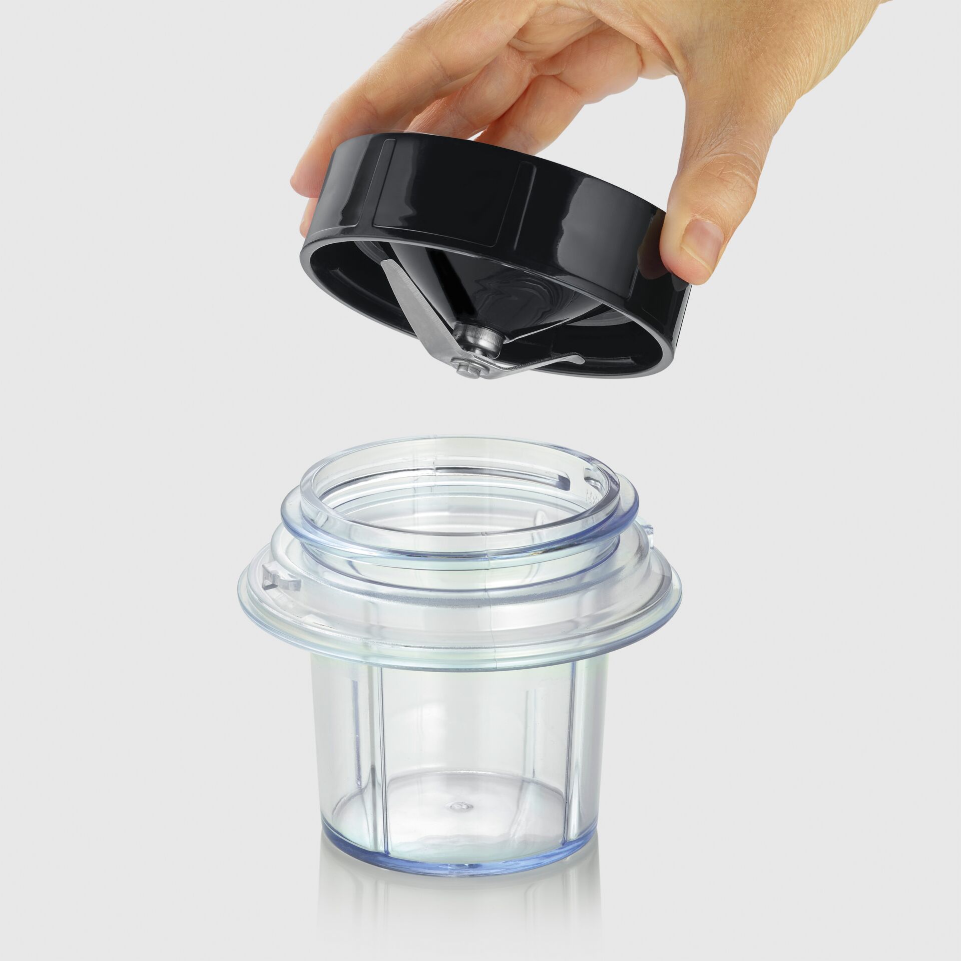 Mixerbehälter, Mixerdeckel, Kunststoff, transparent, Edelstahlmesser