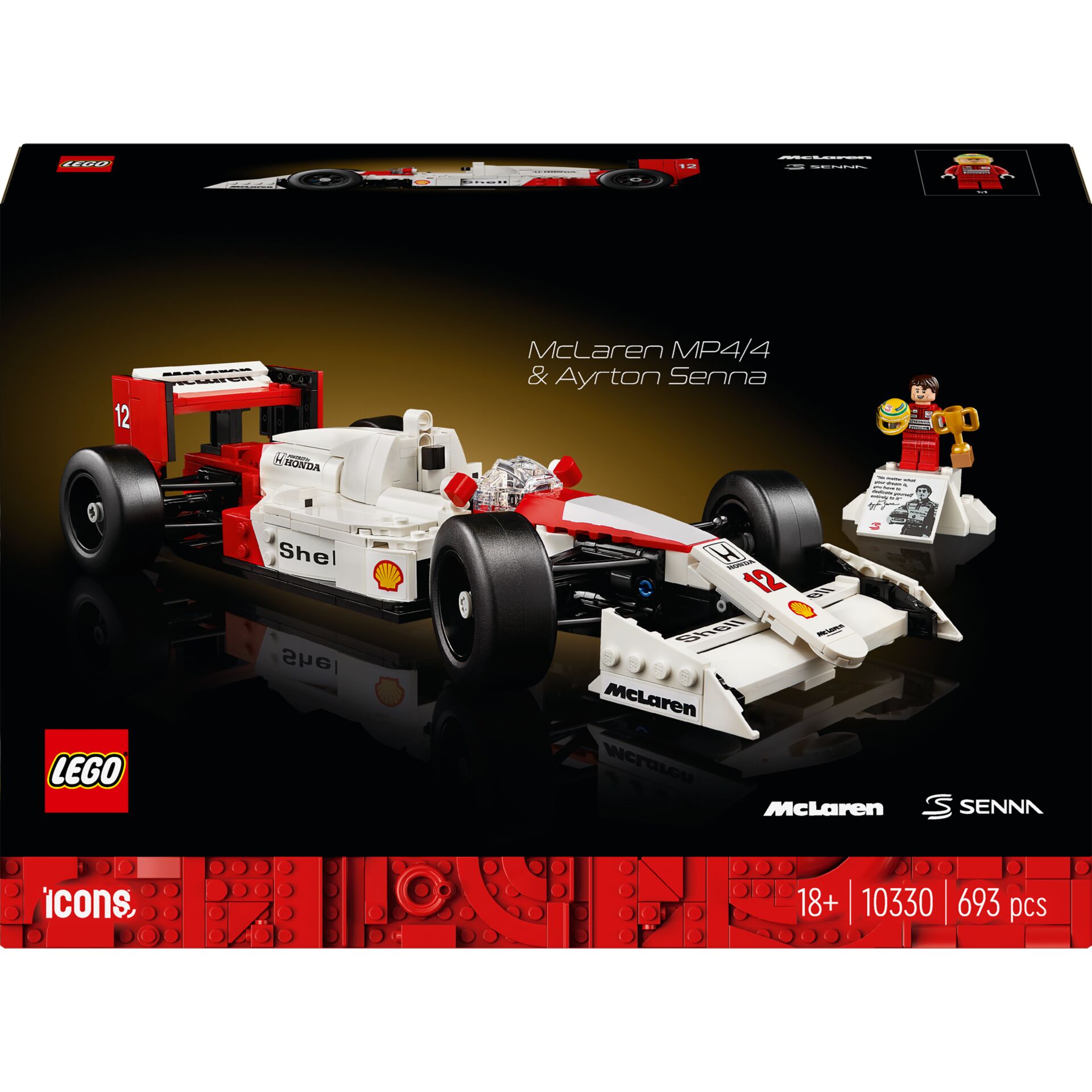 LEGO Icons 10330  McLaren MP4/4 & Ayrton Senna