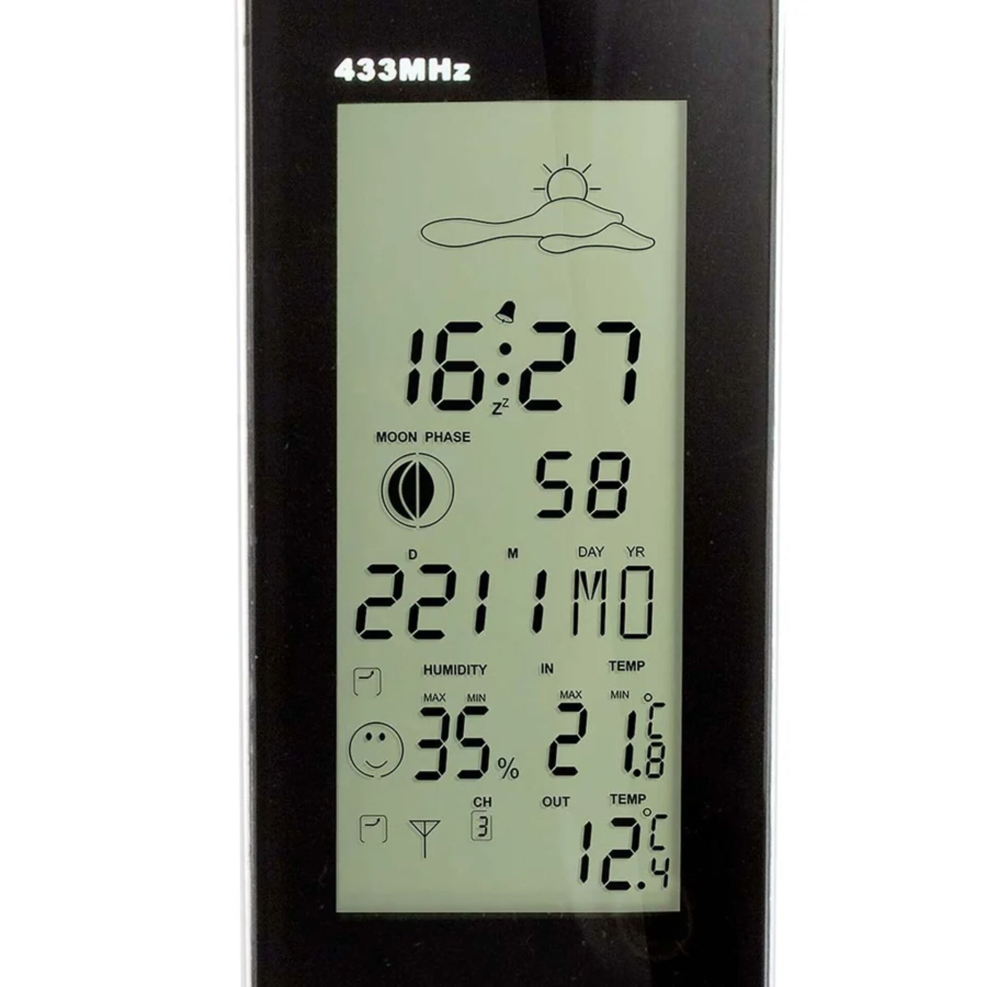 Taschenmonitor, Digitalanzeige, Wetterstation, Mondphasen, Uhrzeit