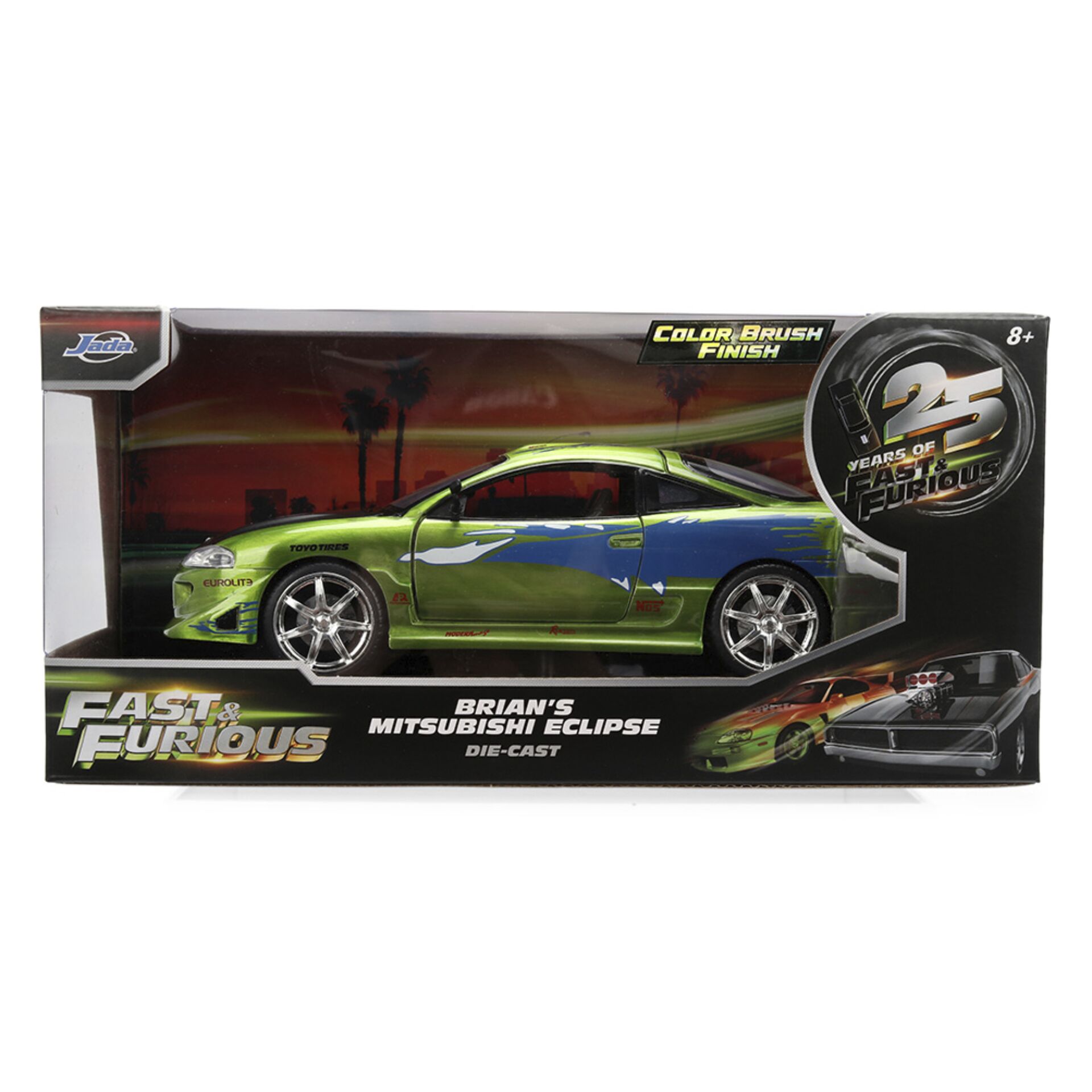 Fernbodenmodell, Auto, Mitsubishi Eclipse, Die-Cast, Green car