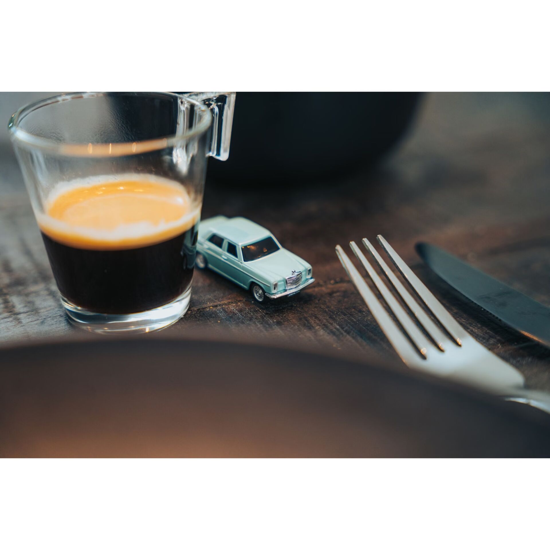 Espresso, Kaffee, Tasseninhalt, Auto-Model, Tafelbesteck