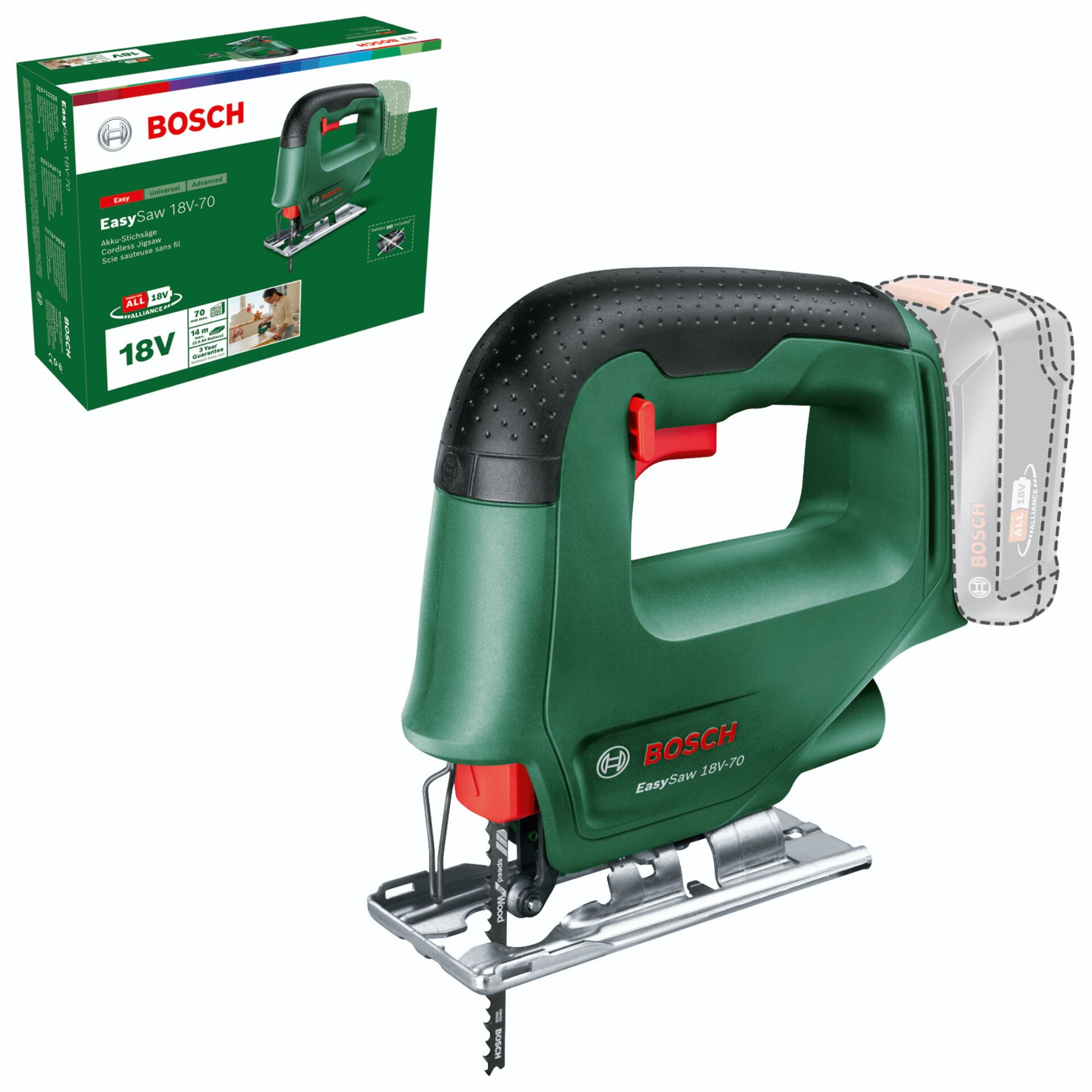 Bosch EasySaw 18V-70  Akku-Stichsäge