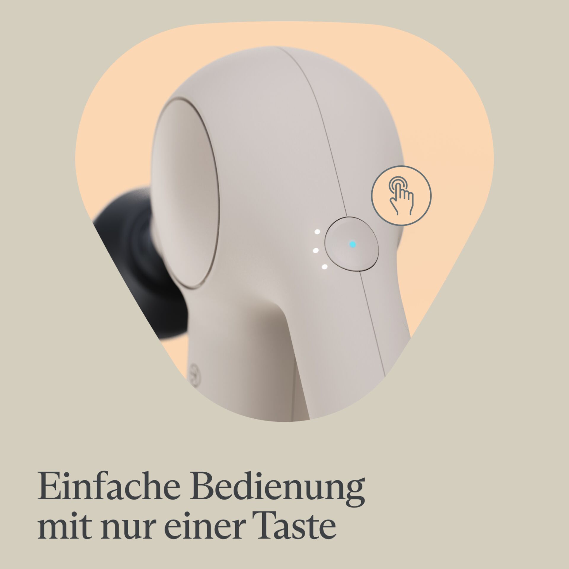 Kopfhörer, Ohrmuscheln, schlank, kabellos, Bedienelemente