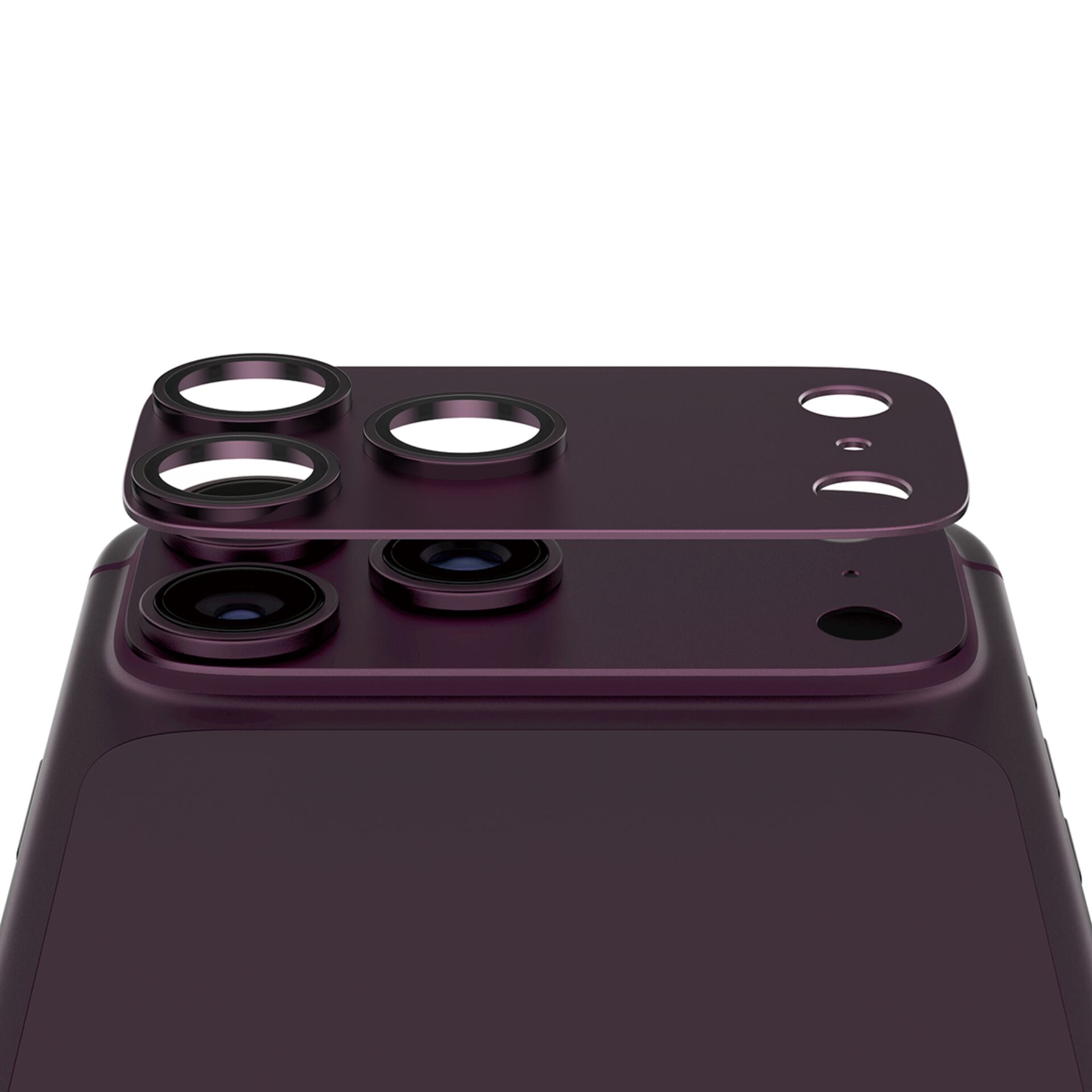 Kamera-Linse, Linsenschutz, Doppel-Linse, Magenta Farbton, Smartphone-Objektiv