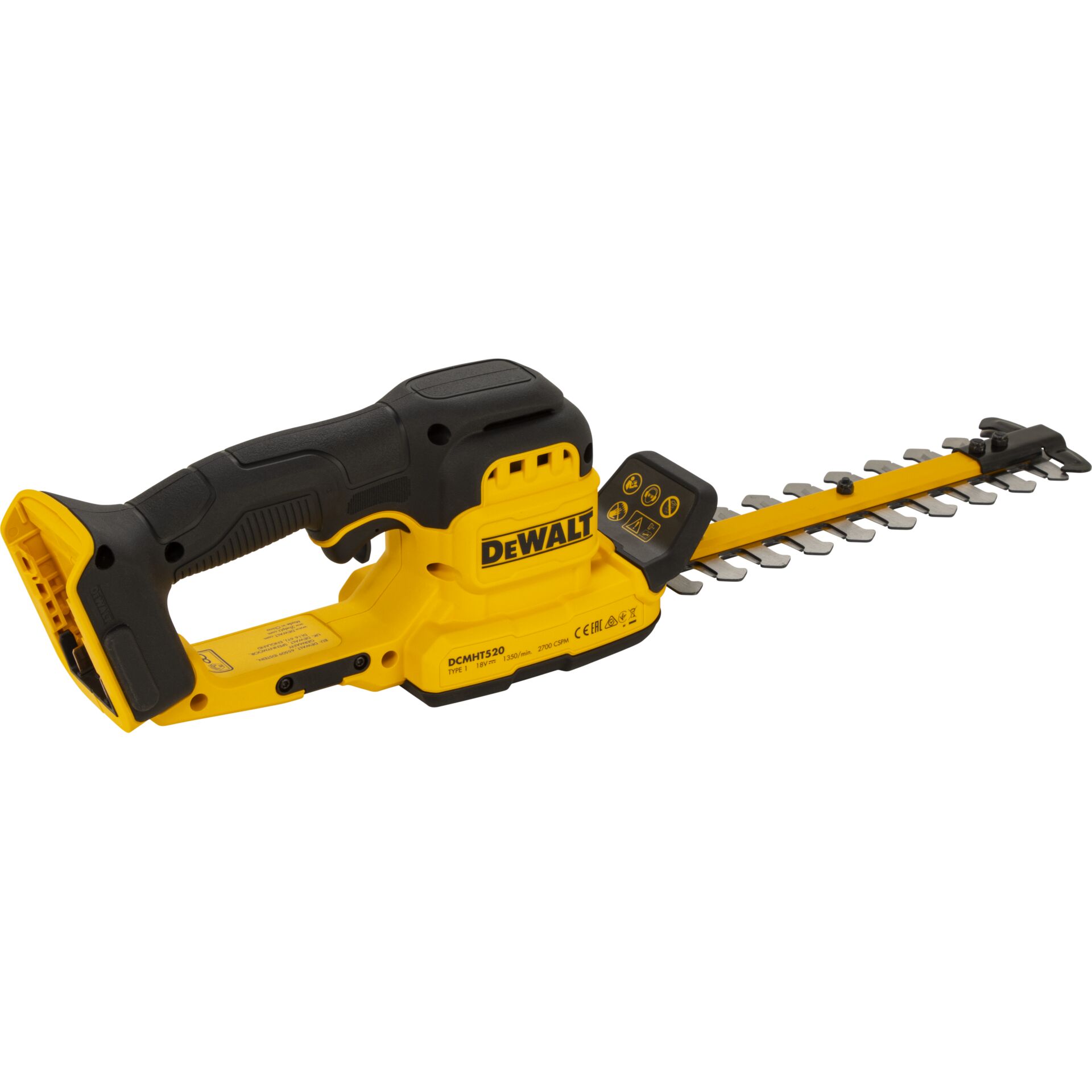 Akku-Heckenschere, Gartengerät, Gelb-Schwarz, DeWalt, Klingenmesser