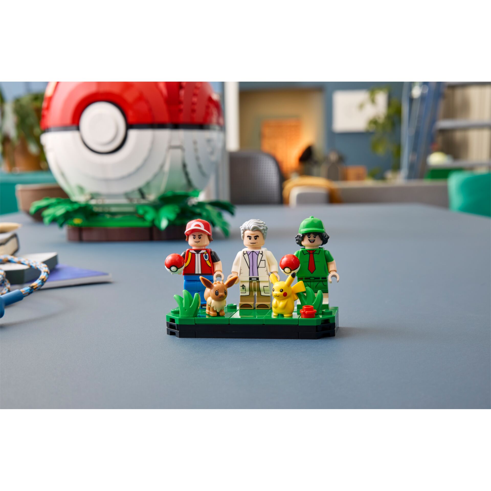 LEGO, Figuren, Pikachu, Junge-Familie, Blume