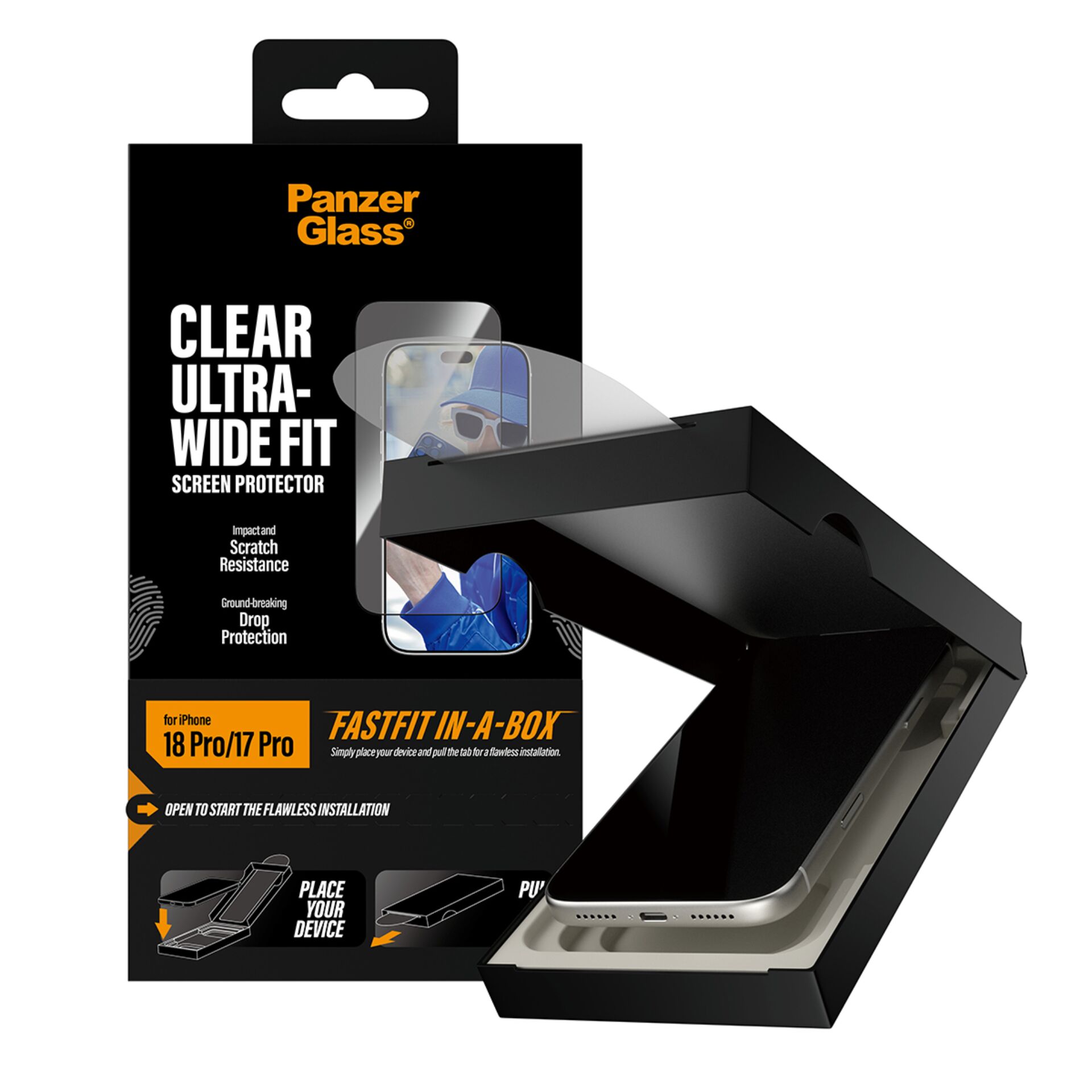 Panzerglass, Klarglas, Displayschutz, Ultraweit, Scratch-Resist