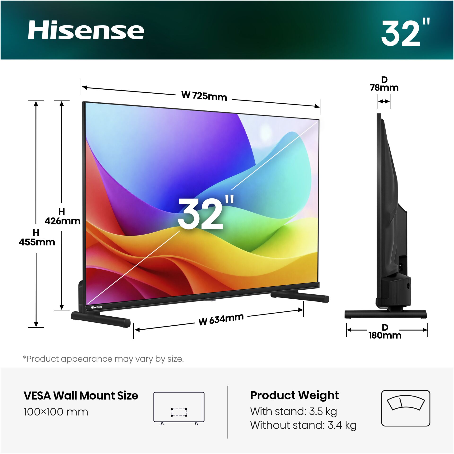 32-Zoll, Fernseher, LED, 32" Monitor, VESA Wandmontage