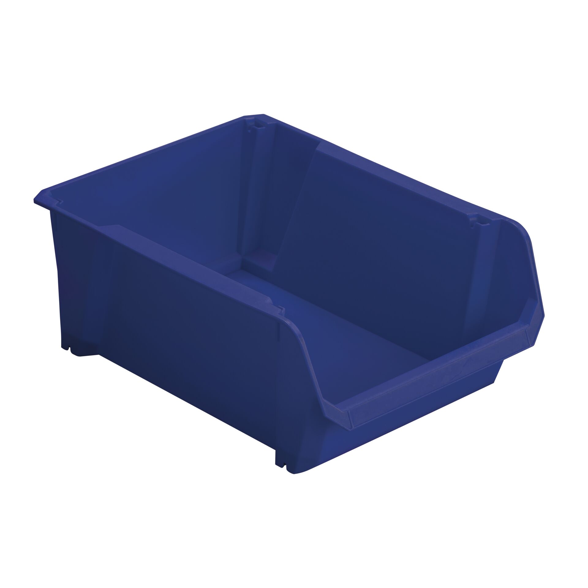Aufbewahrungsbox, Kasten, Kunststoffbehälter, Blaue Box, Stapelhilfen