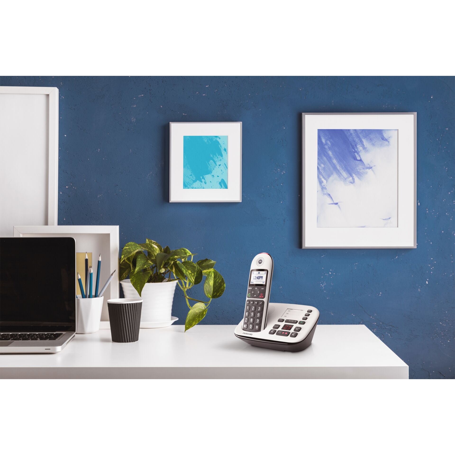 Tabelle, Schreibtisch, Computer, Laptop, Topfpflanze