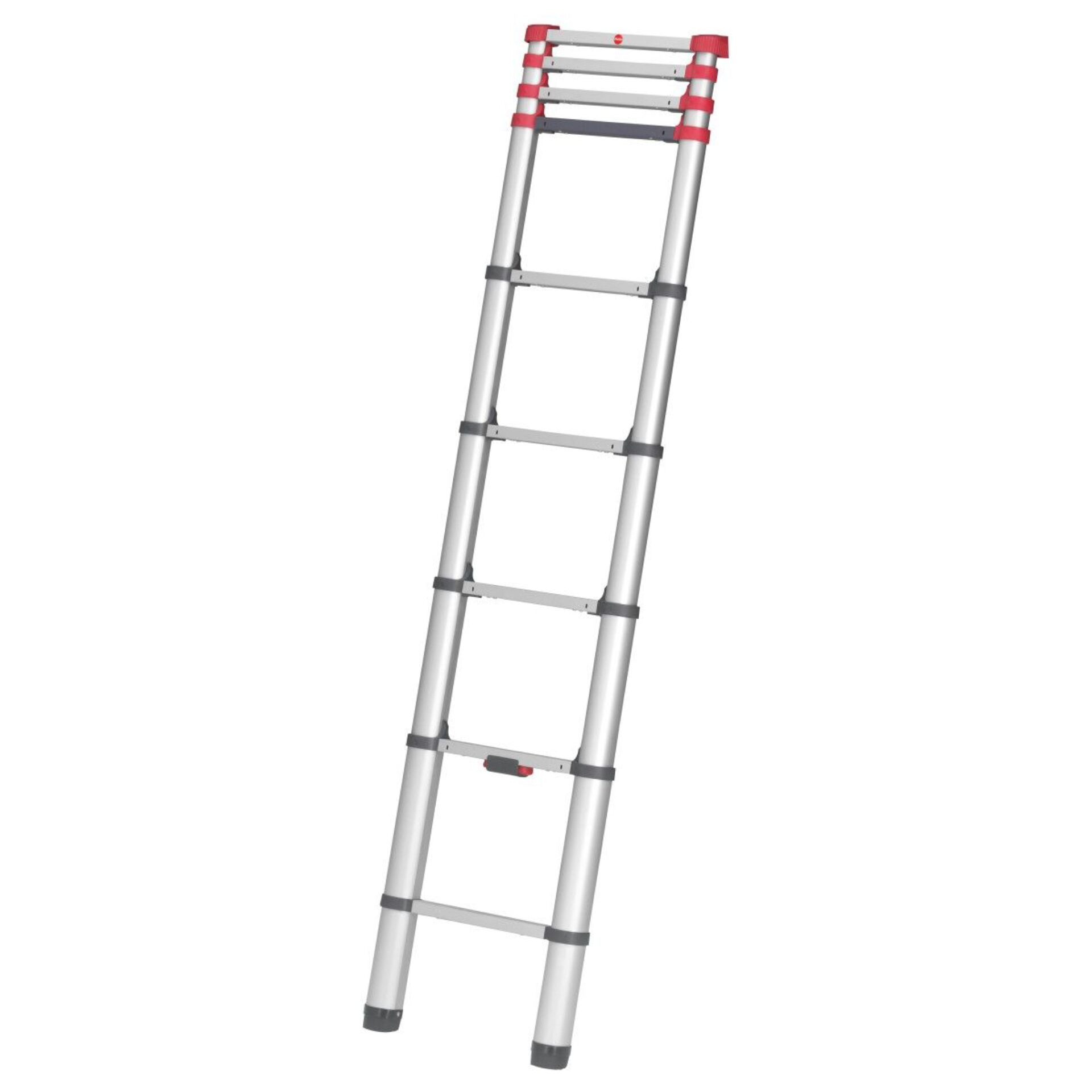 Teleskopleiter, Leiter, Aluminium, roter Stopper, faltbar