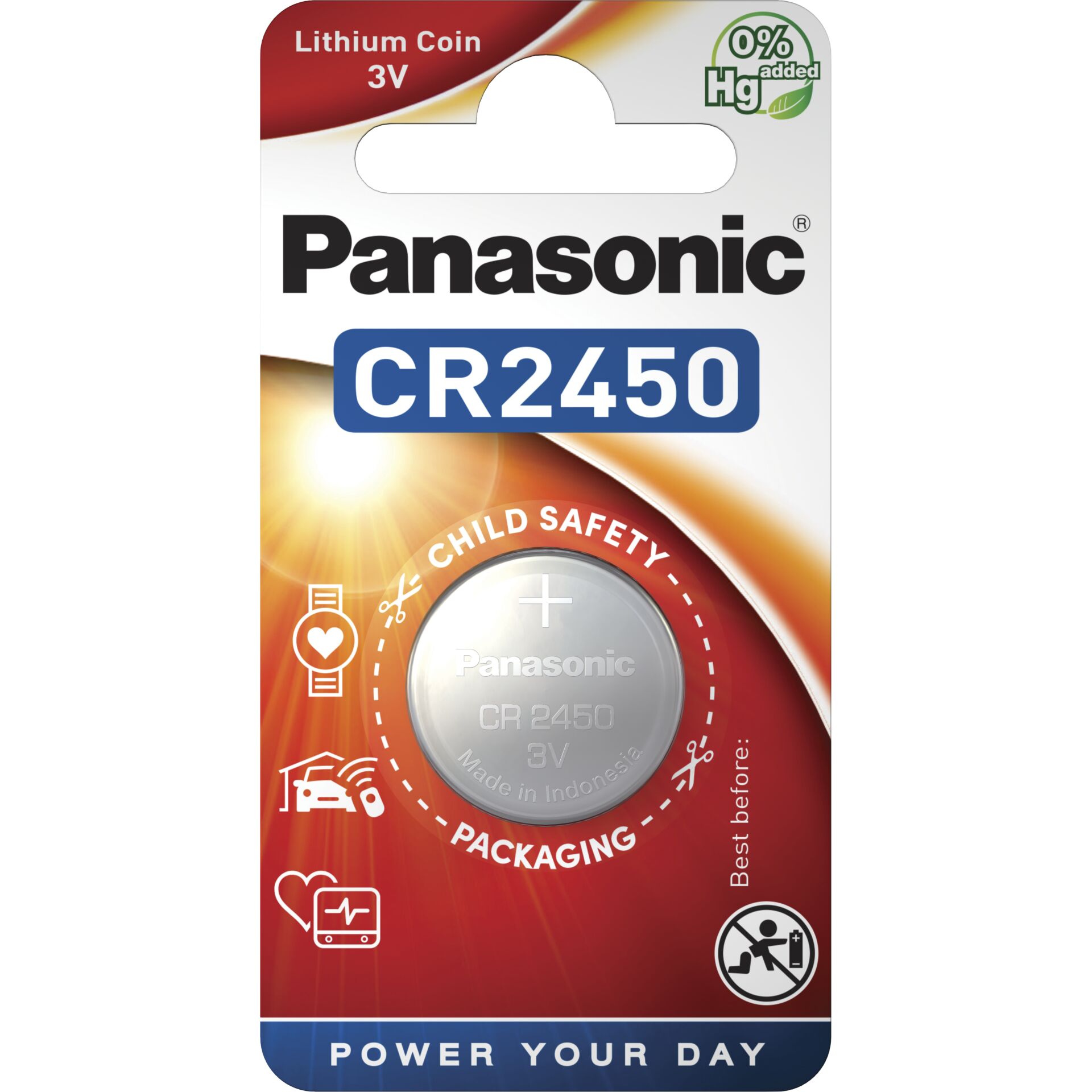 1 Panasonic CR 2450  Lithium Power