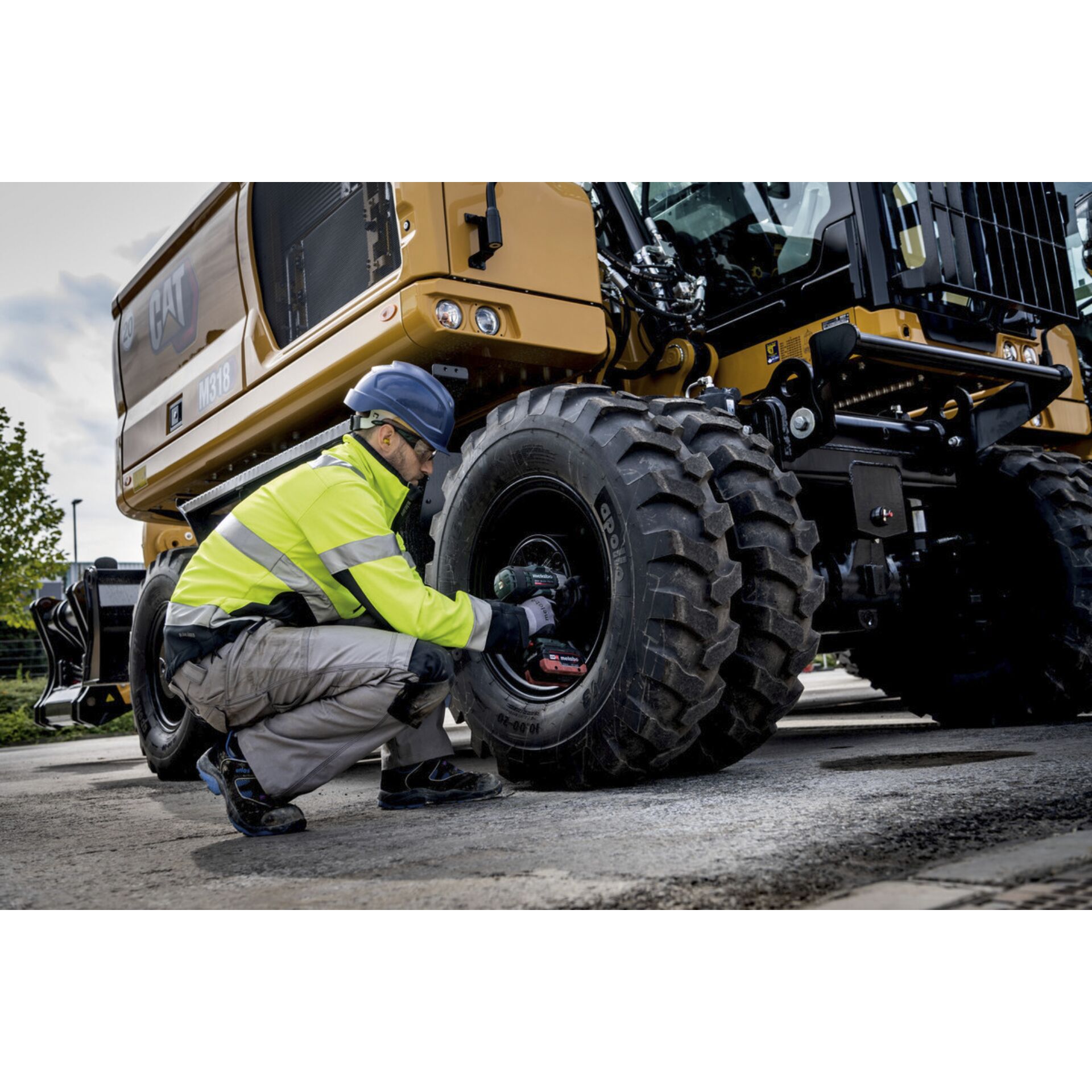 Person, Arbeiter, Reifen, Handschuh, Mann