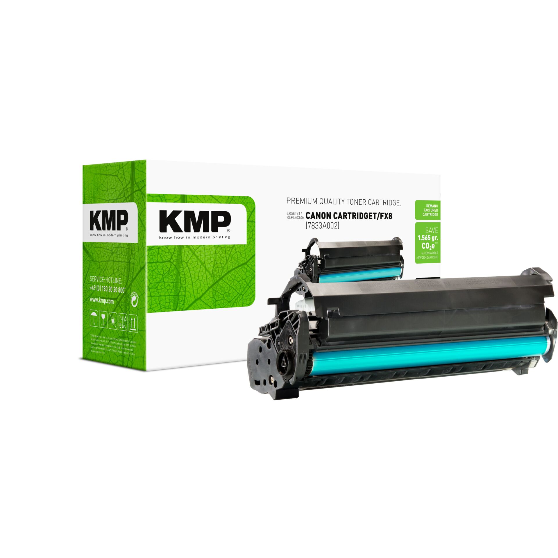 Computerausrüstung, Elektronik, Hardware, Maschine, Tonerpatrone, Druckerpatrone, Cyan-Toner, Canon kompatibel, KMP-Verpackung