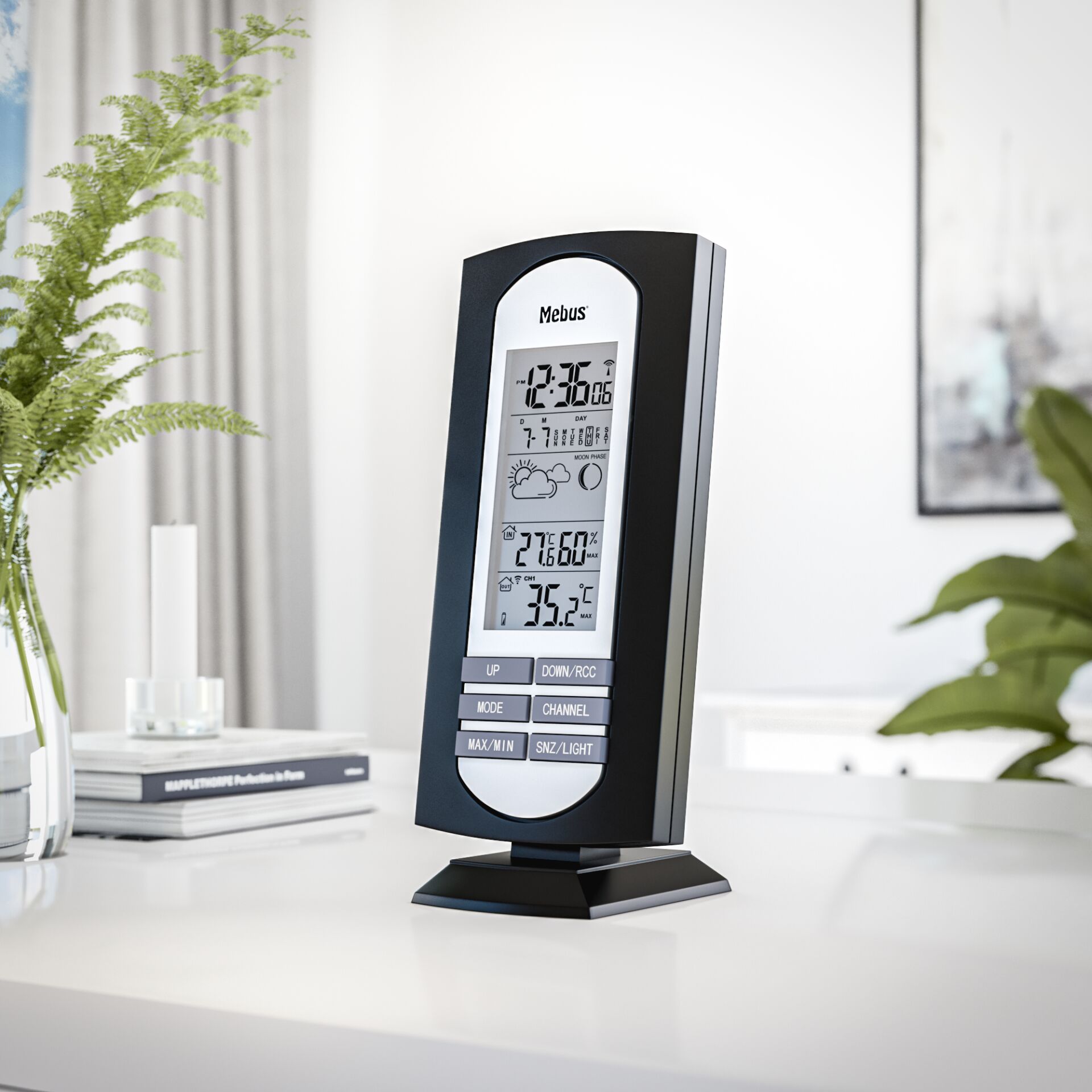 Wetterstation, Digitaluhr, Meteorologische Station, Tischuhr, Home-Deko