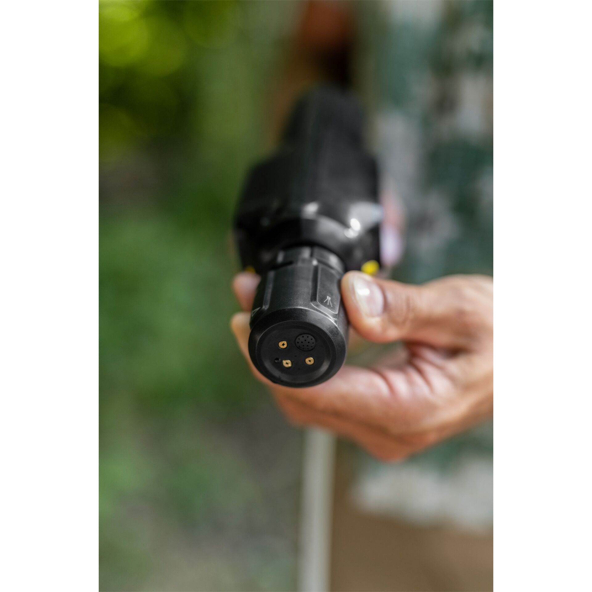 Taschenlampe, LED, Kabel, Grauer Griff, Kopf