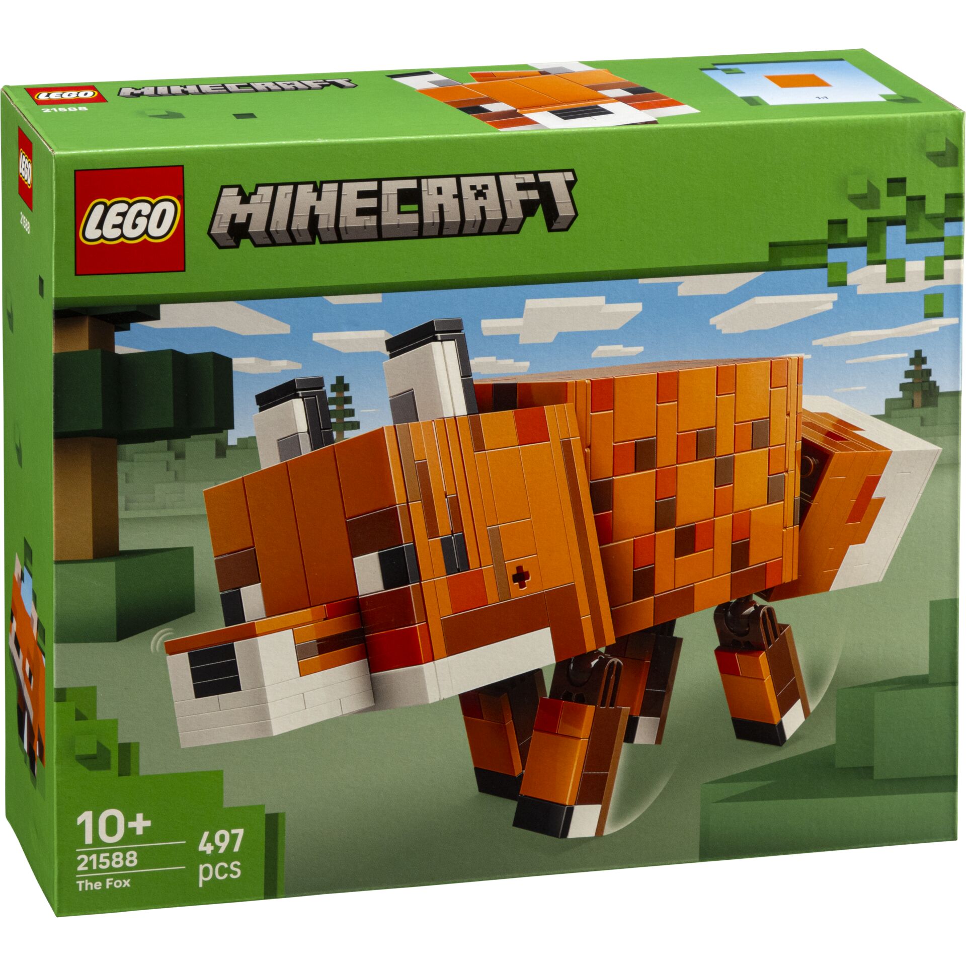 Minecraft, Modellbau, Tier, Fuchs, orange