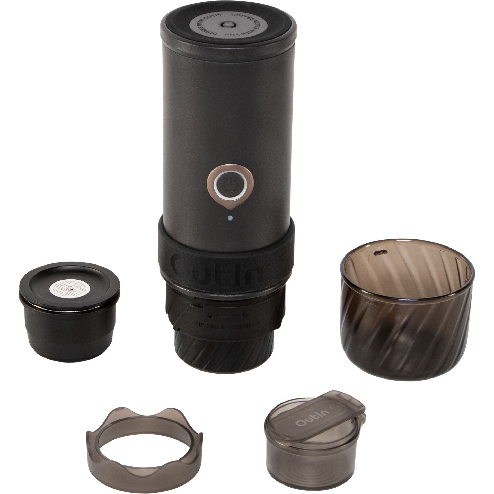 Portabler Mixer, Reisebehälter, Batteriebetrieben, USB-aufladbar, Brauner Becher