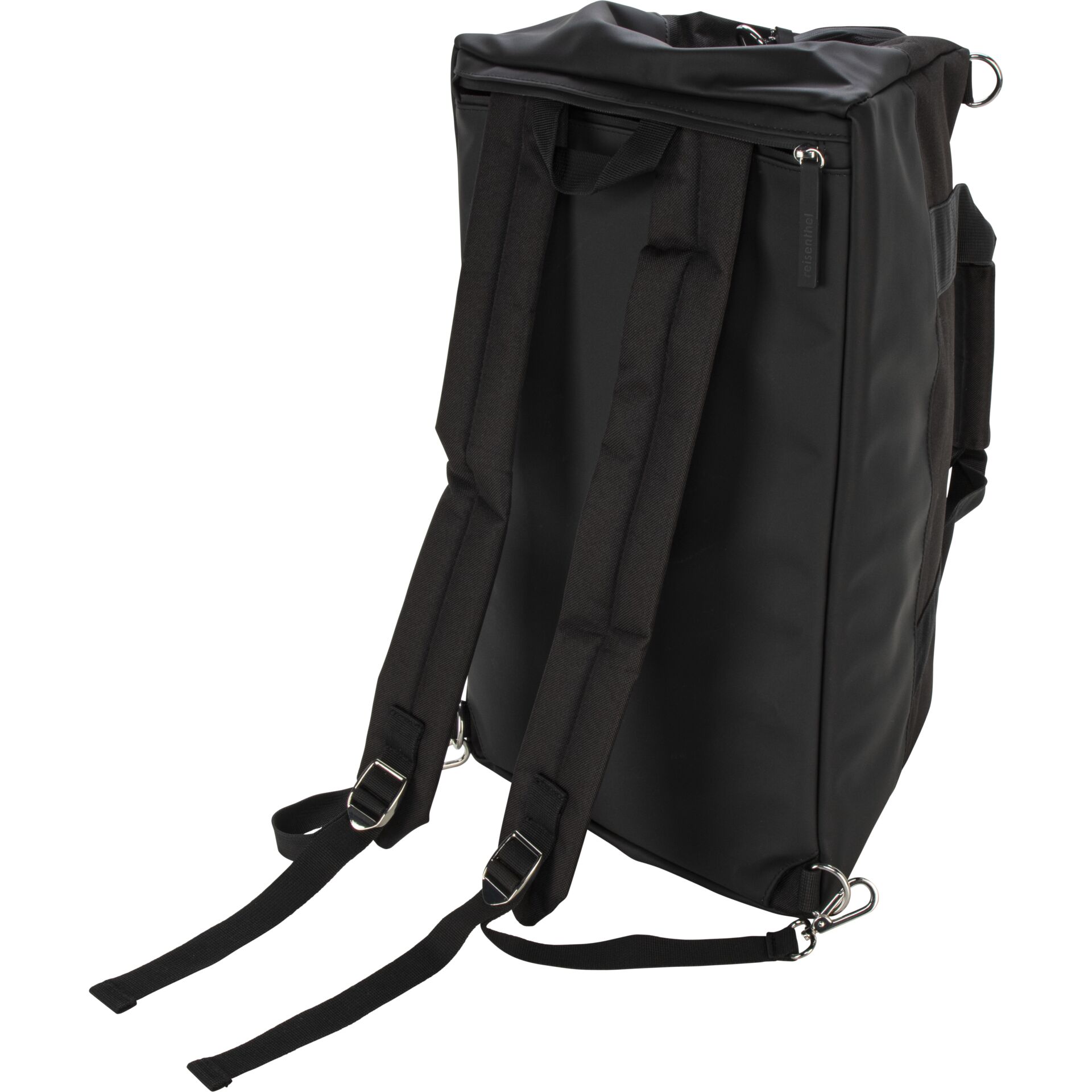 Rucksack, Rucksack mit gepolsterten Trägern, Schwarz, Backpack, Tragegurte
