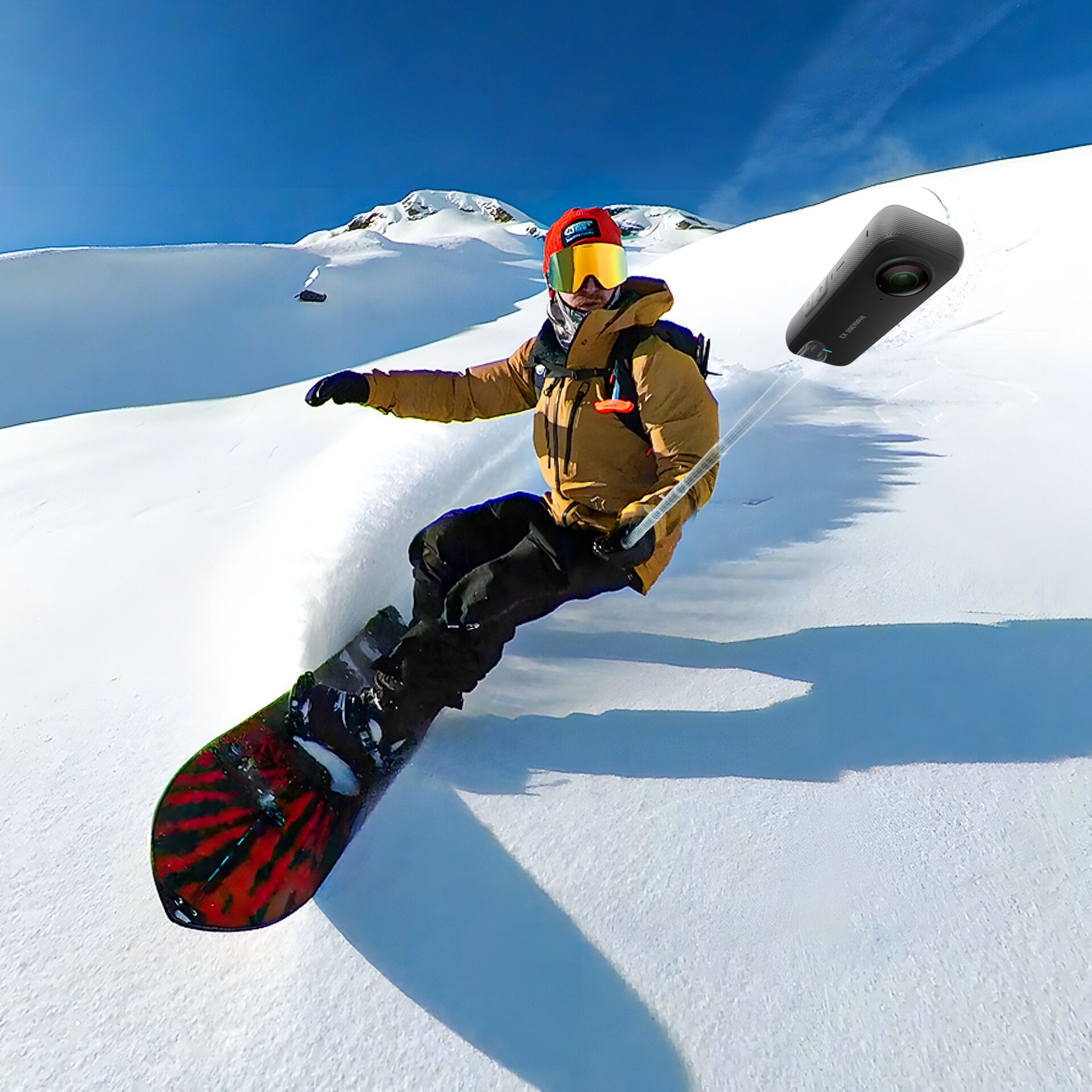 Natur, Draußen, Person, Schnee, Snowboarden