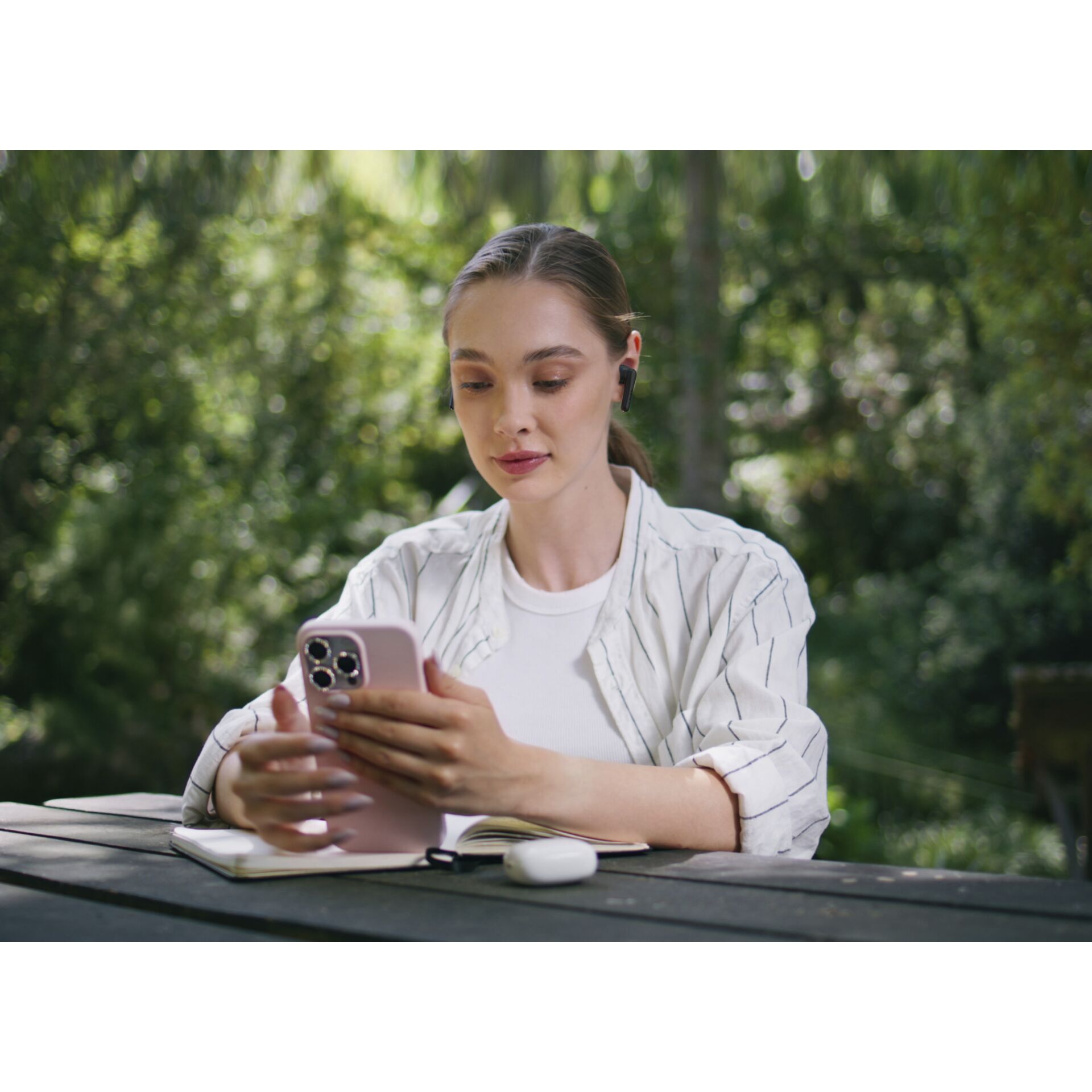 Photographie, Sitzen, Portrait, Telefon, Handy