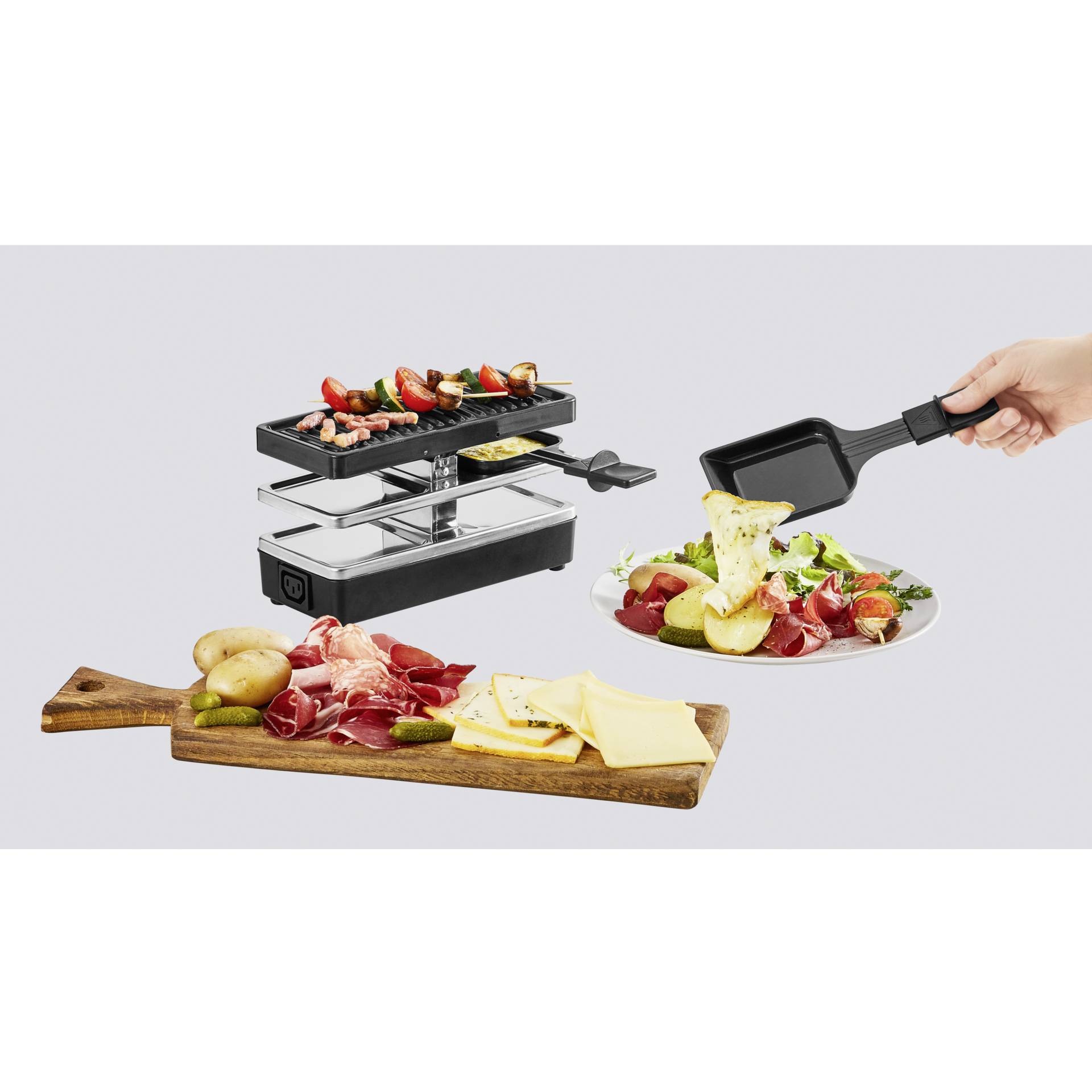 Grillplatte, Skewers, Käseplatten, Charcuterie, Pfannengrill
