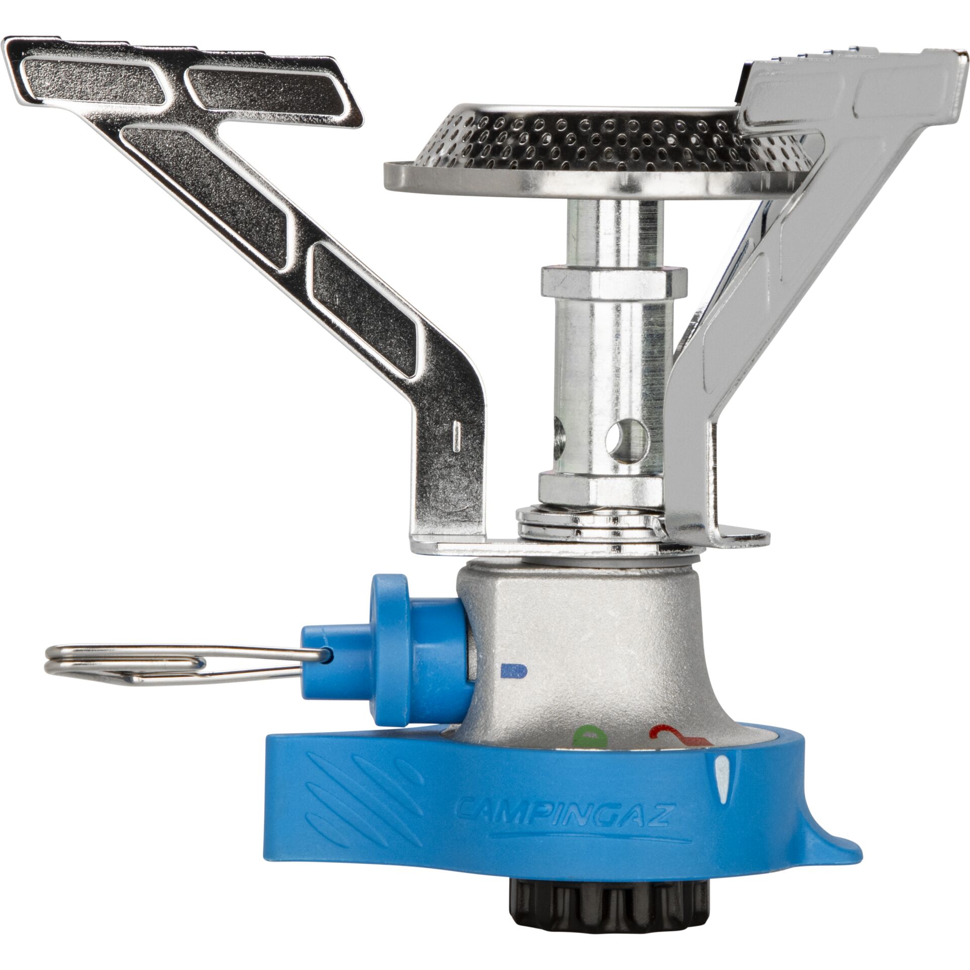 Camping stove, Gas burner, Portable stove, Blue base, Adjustable burner